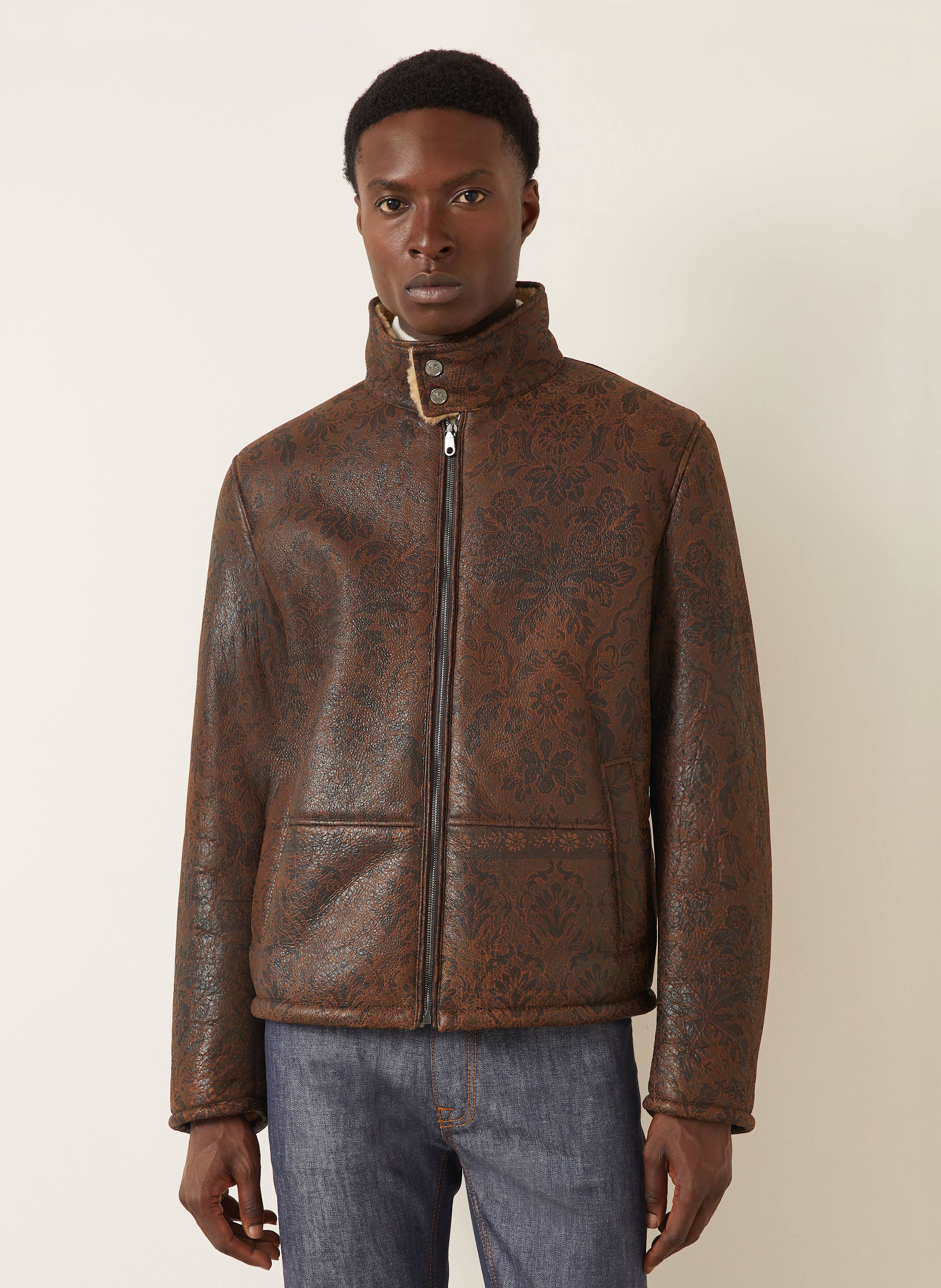 Thumbnail - Etro Lederjacke braun