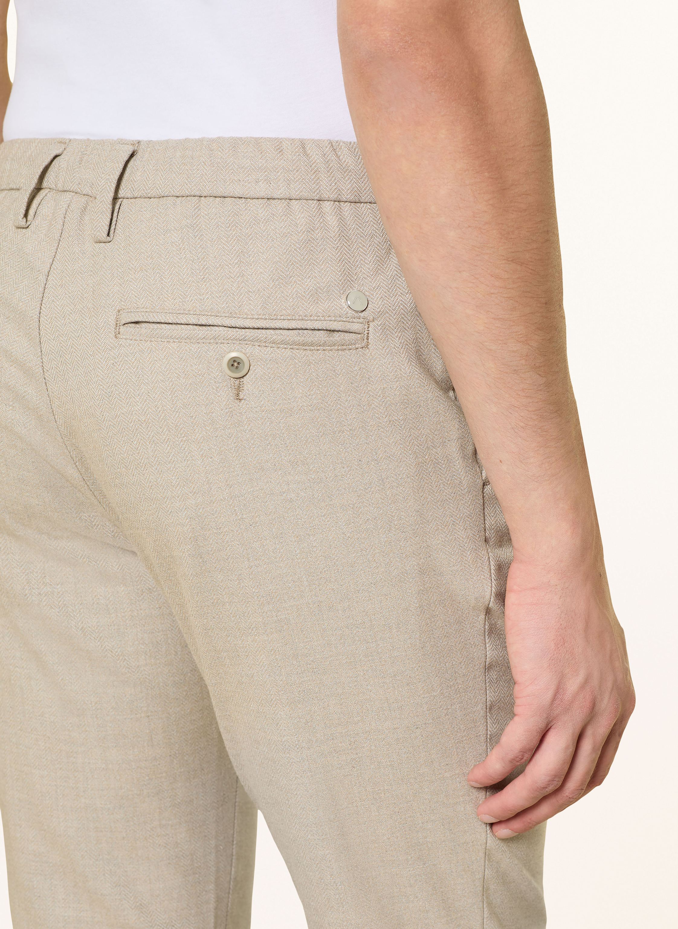 Thumbnail - Alberto Chino Jump Im Jogging-Stil Slim Fit beige