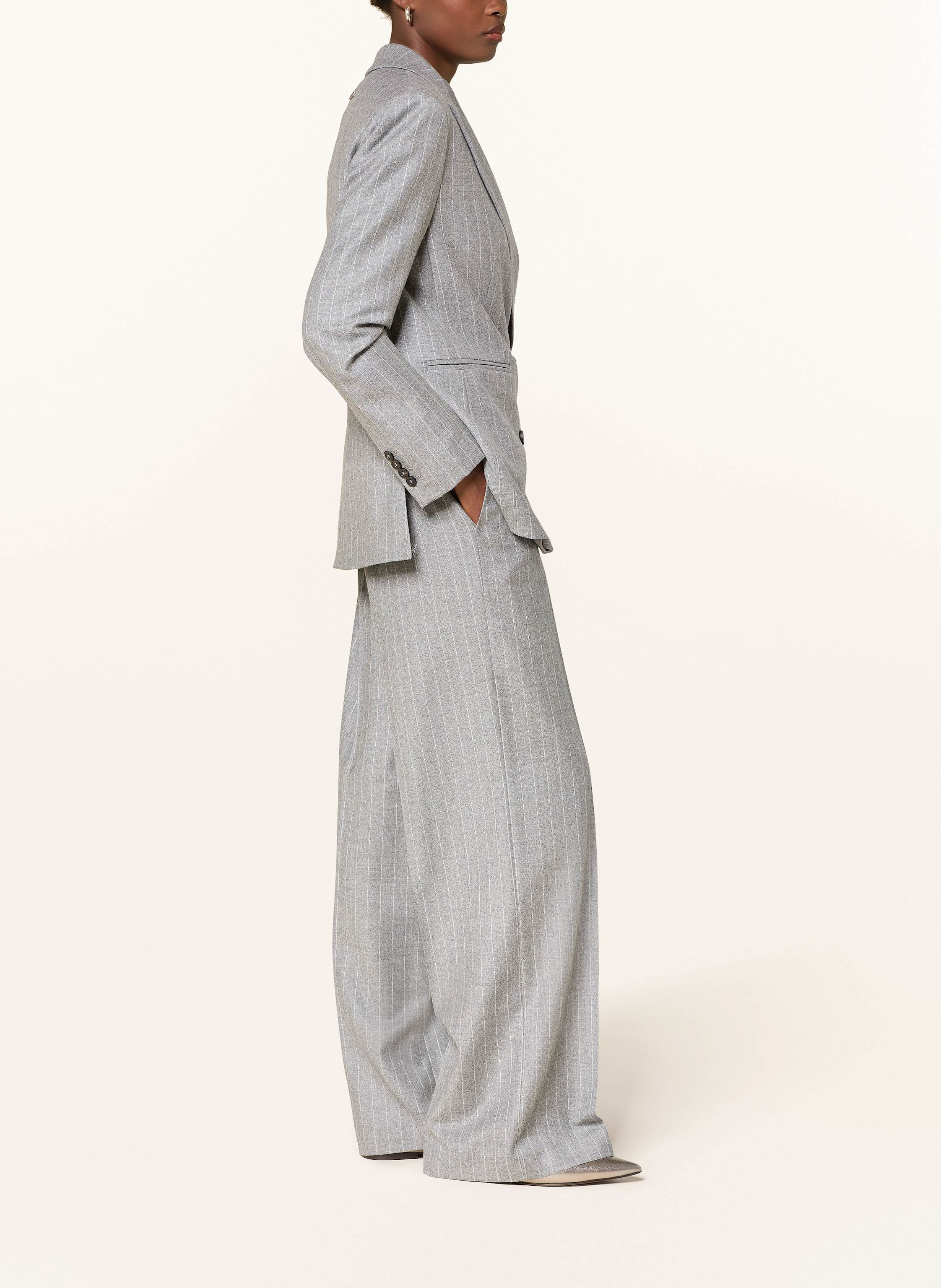 Thumbnail - Peserico Marlenehose Mit Glitzergarn grau