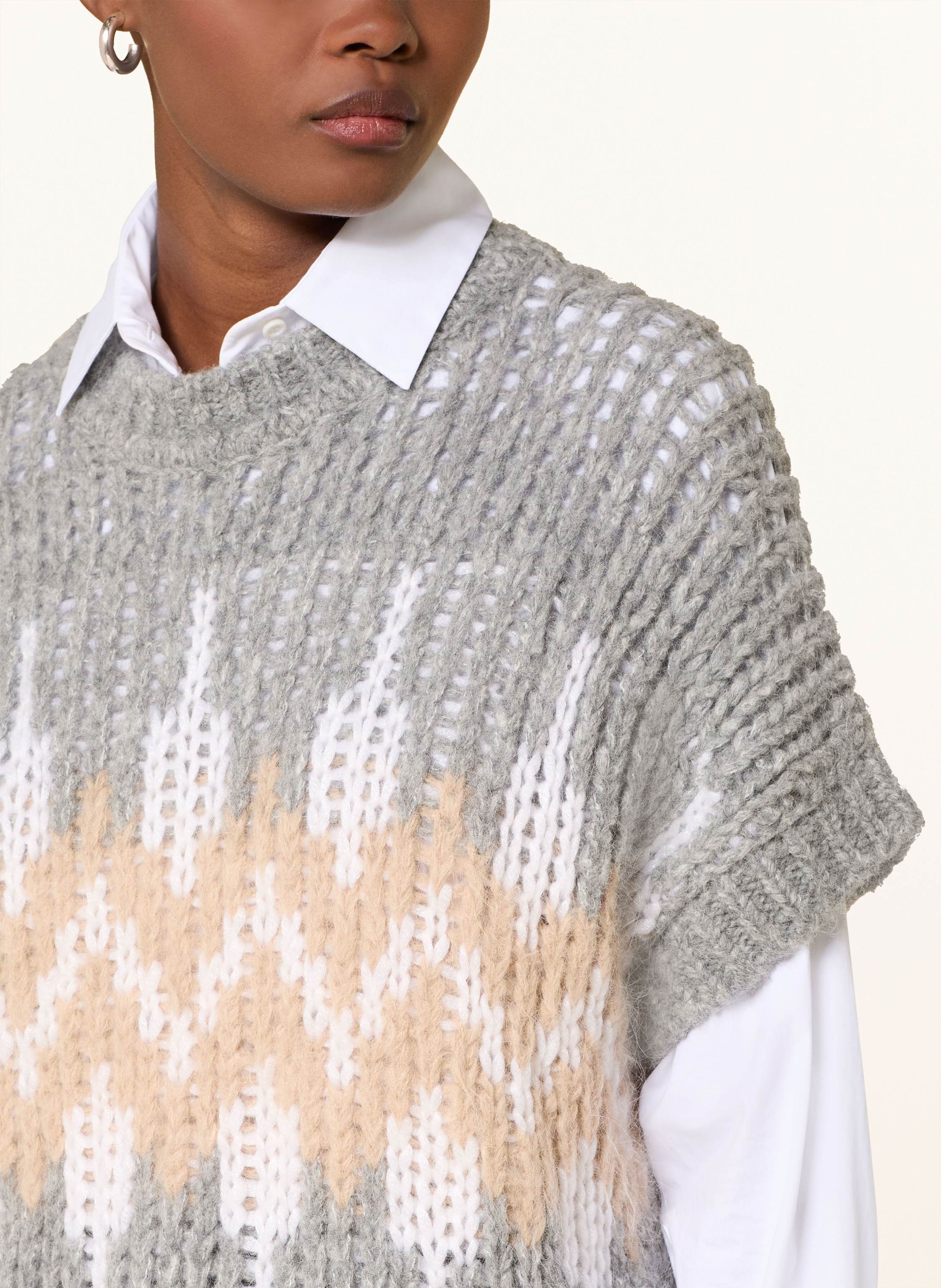 Thumbnail - Peserico Strickshirt Mit Alpaka grau