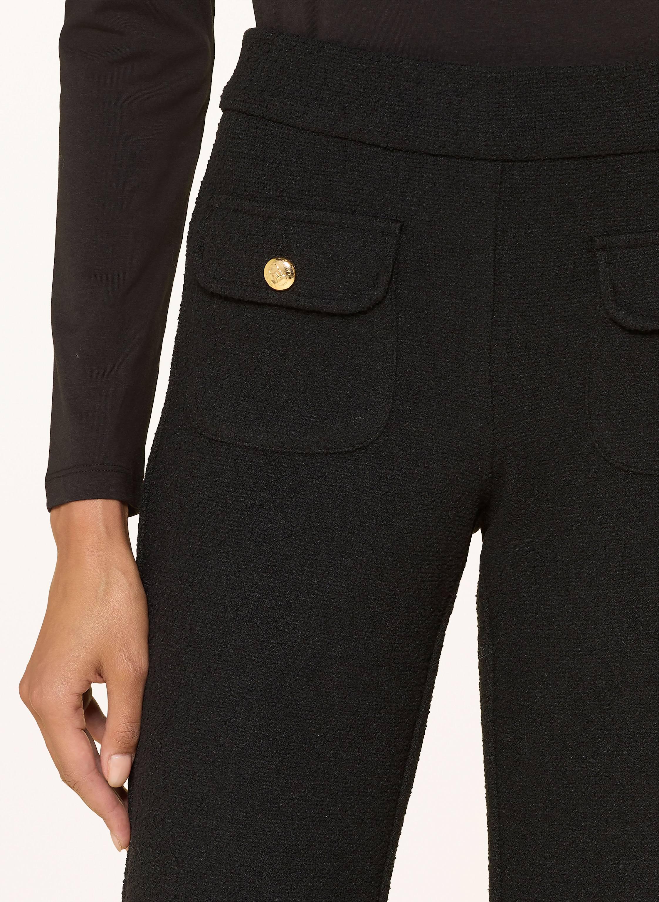 Thumbnail - Cambio Strickhose Aus Bouclé schwarz