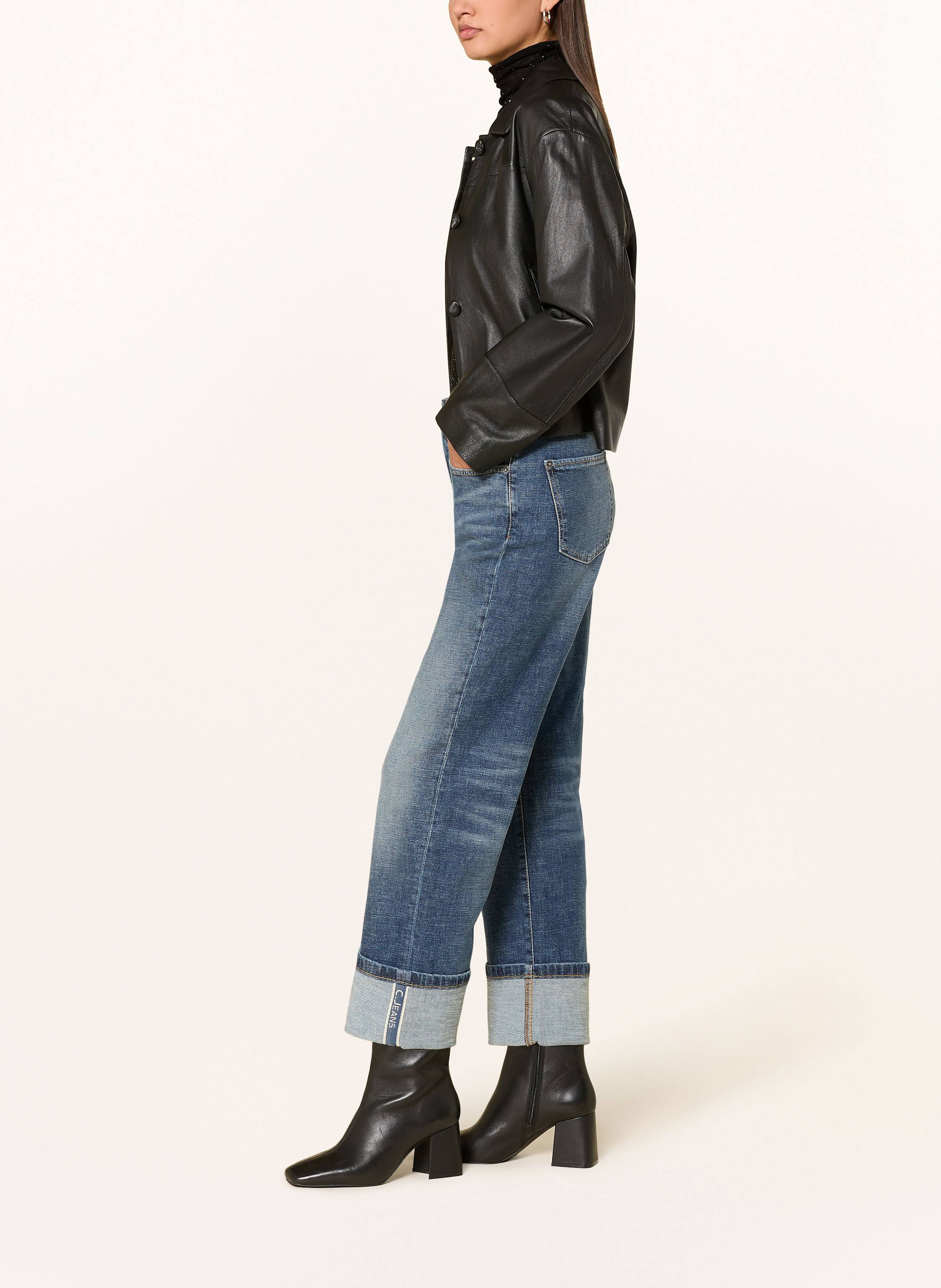 Thumbnail - Cambio Straight Jeans Kerry blau