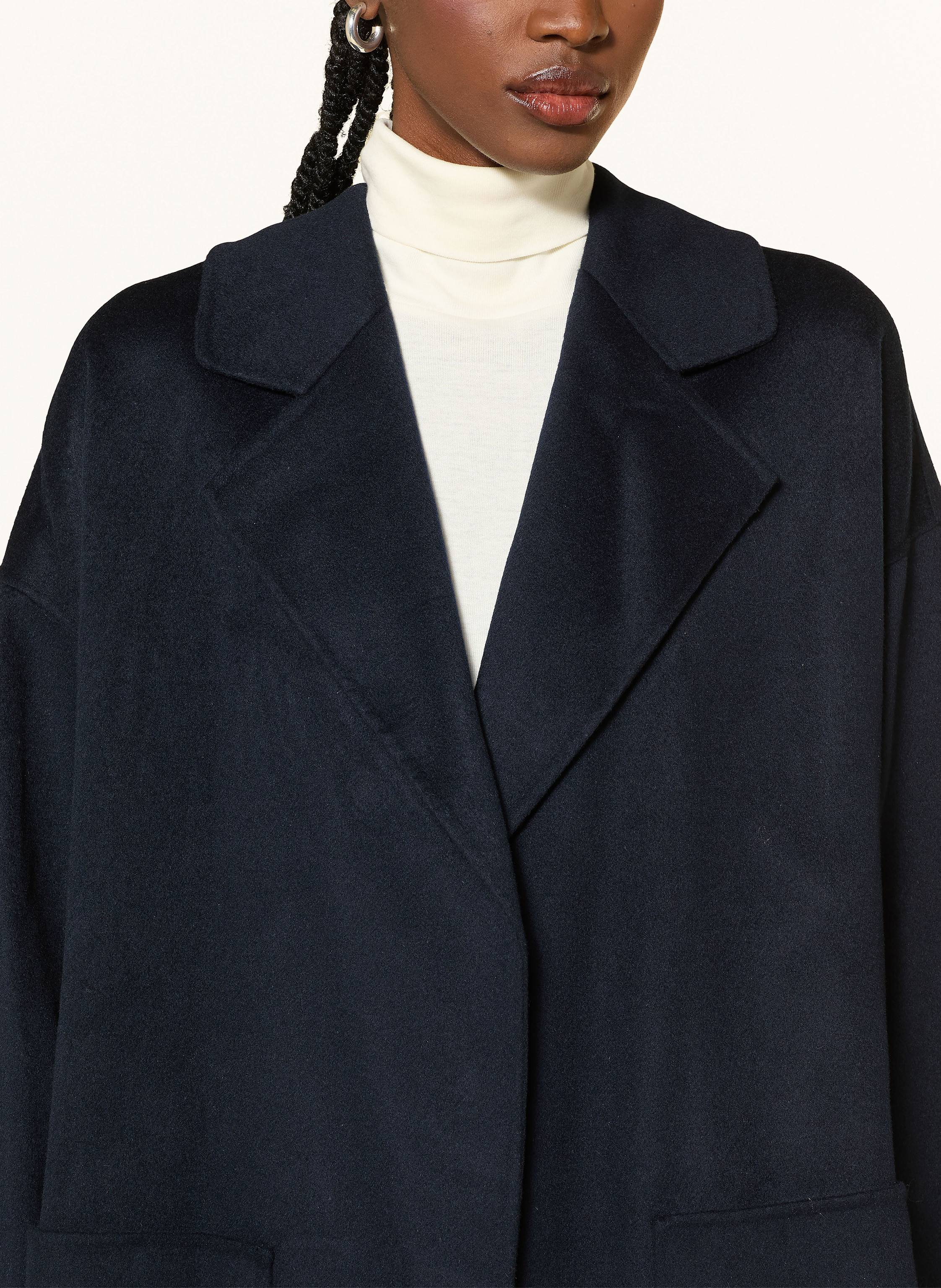 Thumbnail - Essentiel Antwerp Wollmantel Irno Mit Kunstfell blau