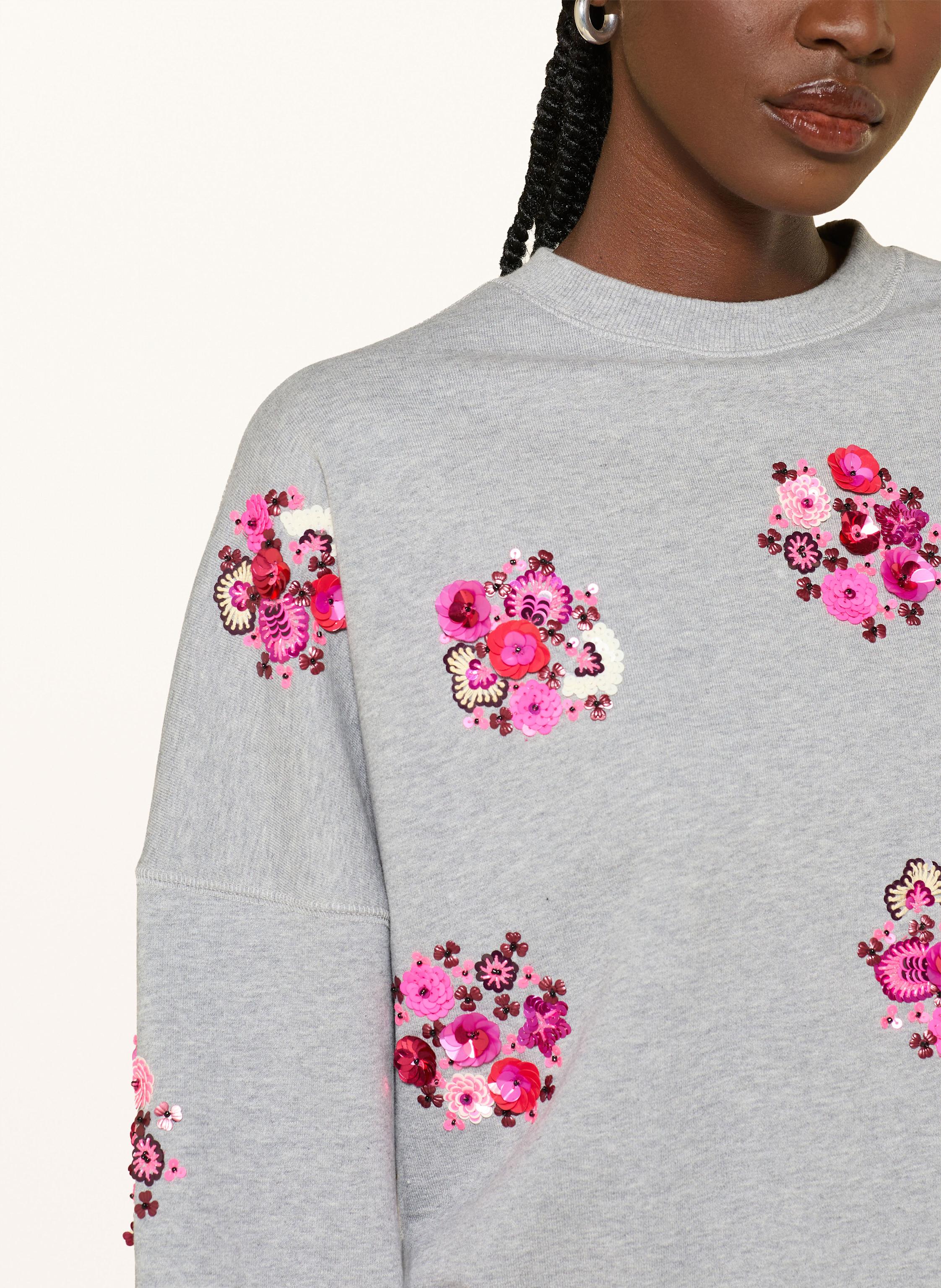 Thumbnail - Essentiel Antwerp Sweatshirt Itro Mit Pailletten Und Schmuckperlen grau