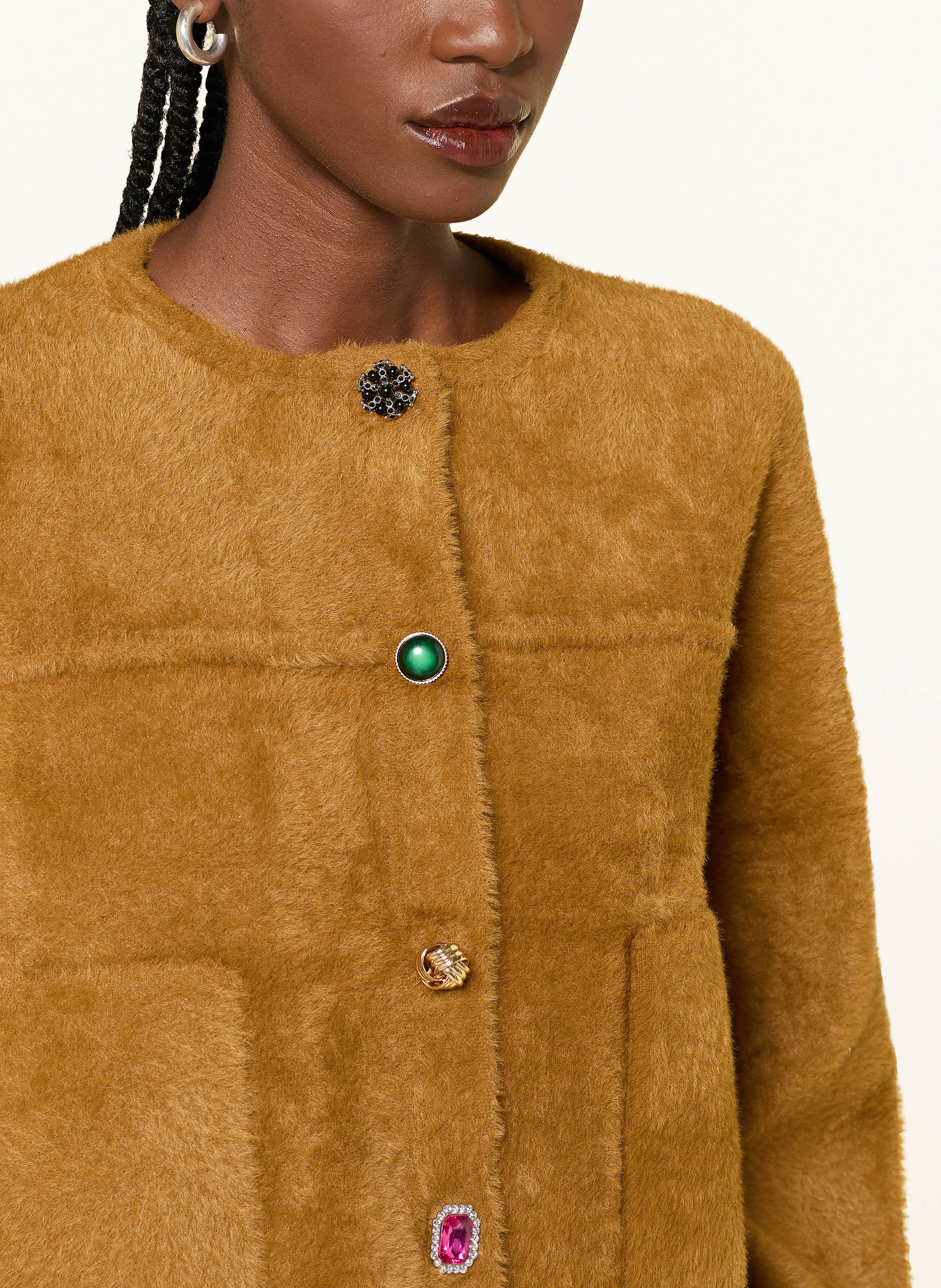 Thumbnail - Essentiel Antwerp Kunstfell-Blouson beige