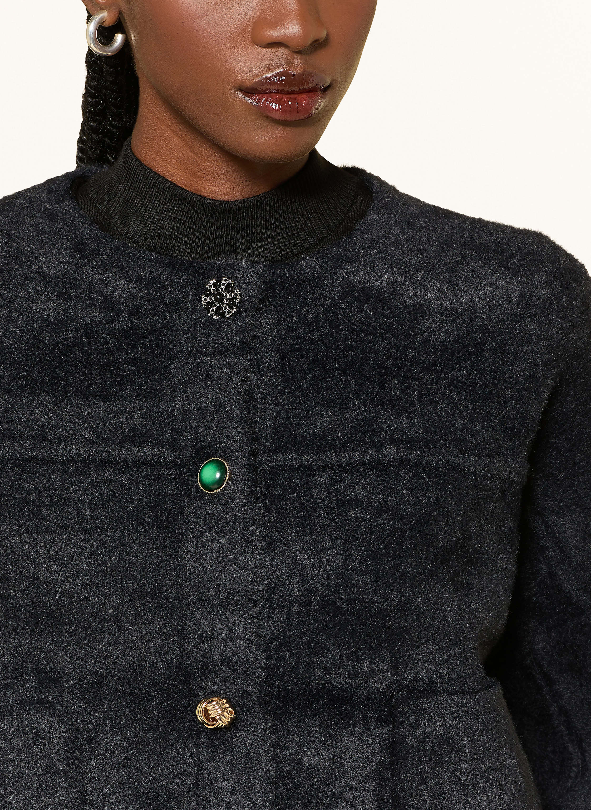 Thumbnail - Essentiel Antwerp Kunstfell-Blouson schwarz