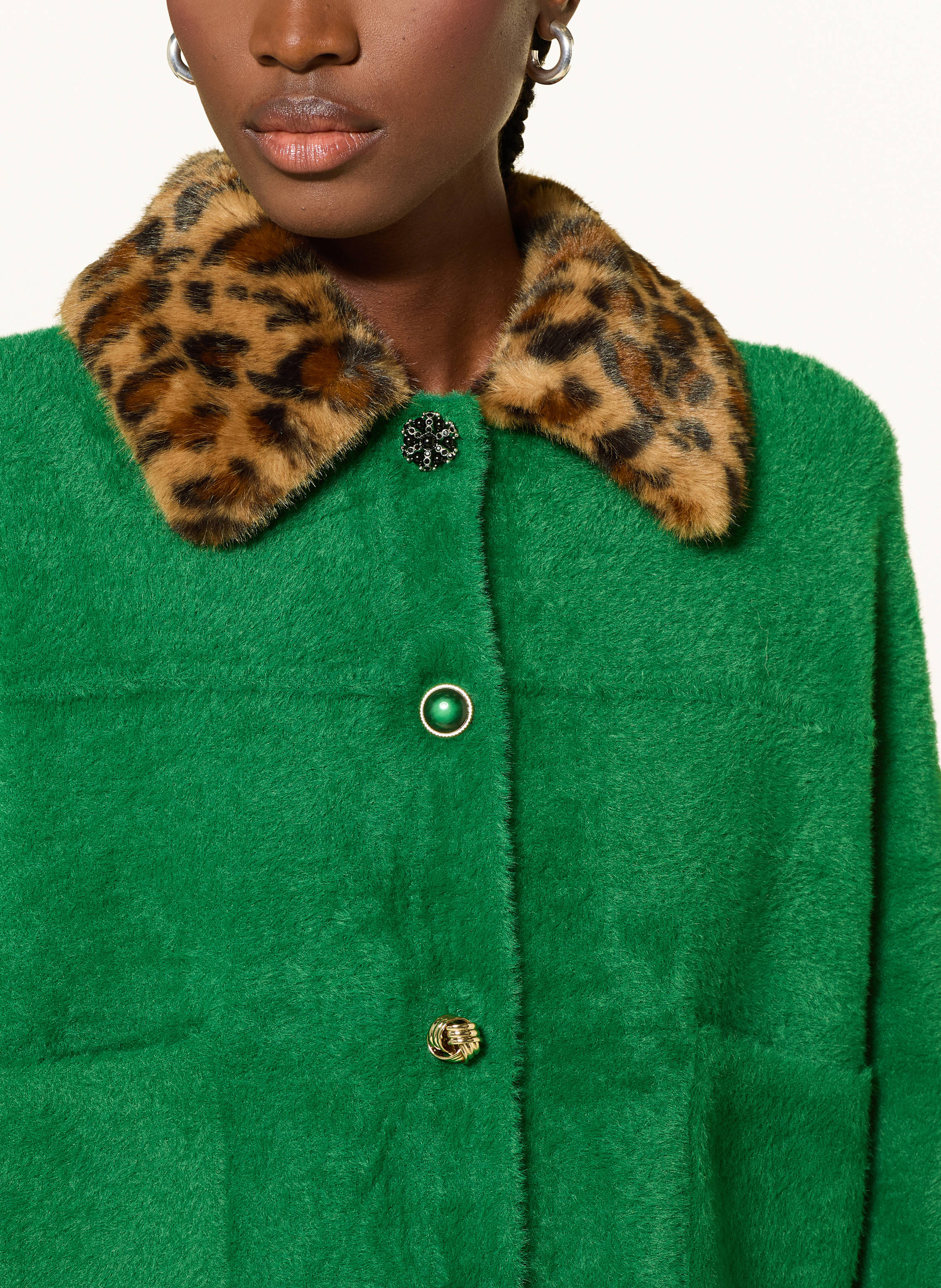 Thumbnail - Essentiel Antwerp Kunstfell-Blouson gruen