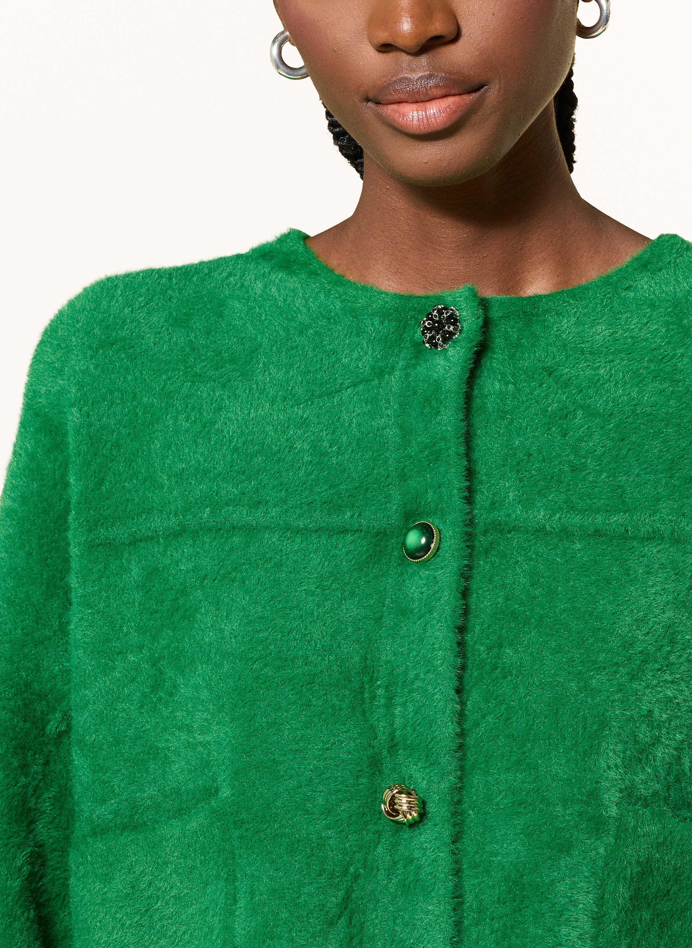 Thumbnail - Essentiel Antwerp Kunstfell-Blouson gruen