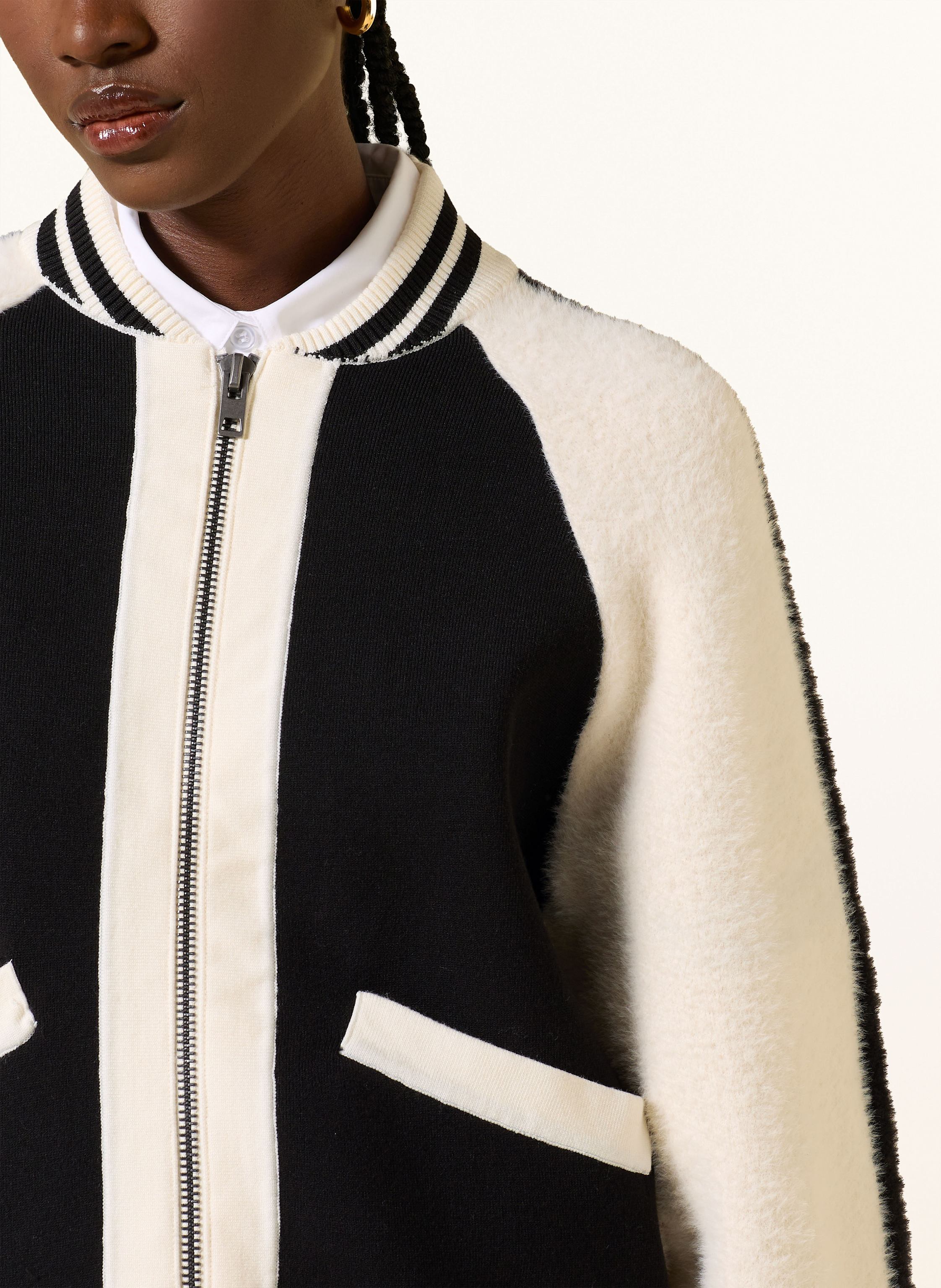 Thumbnail - Essentiel Antwerp Strickblouson Idol schwarz