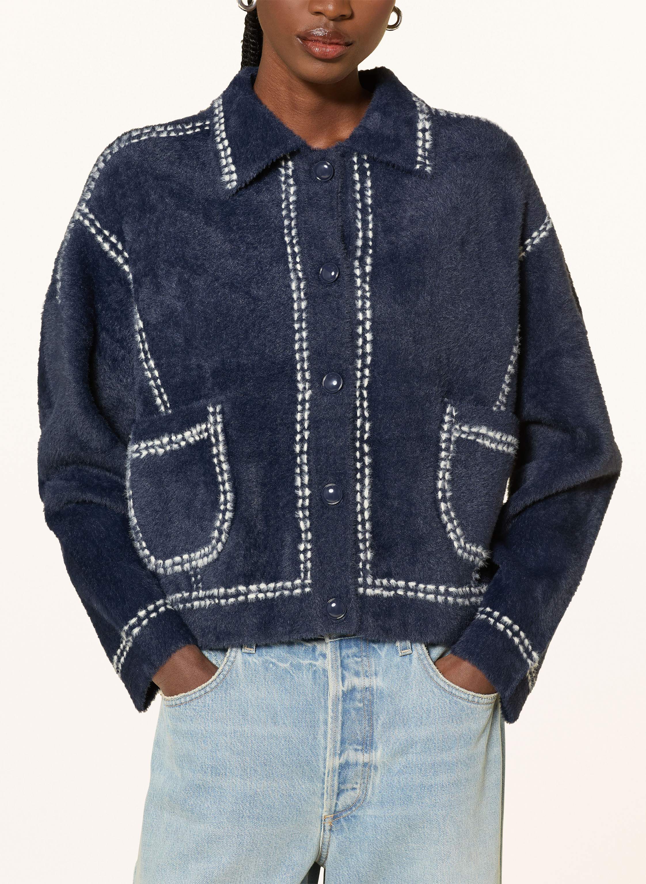 Thumbnail - Essentiel Antwerp Strickjacke Ihoops blau