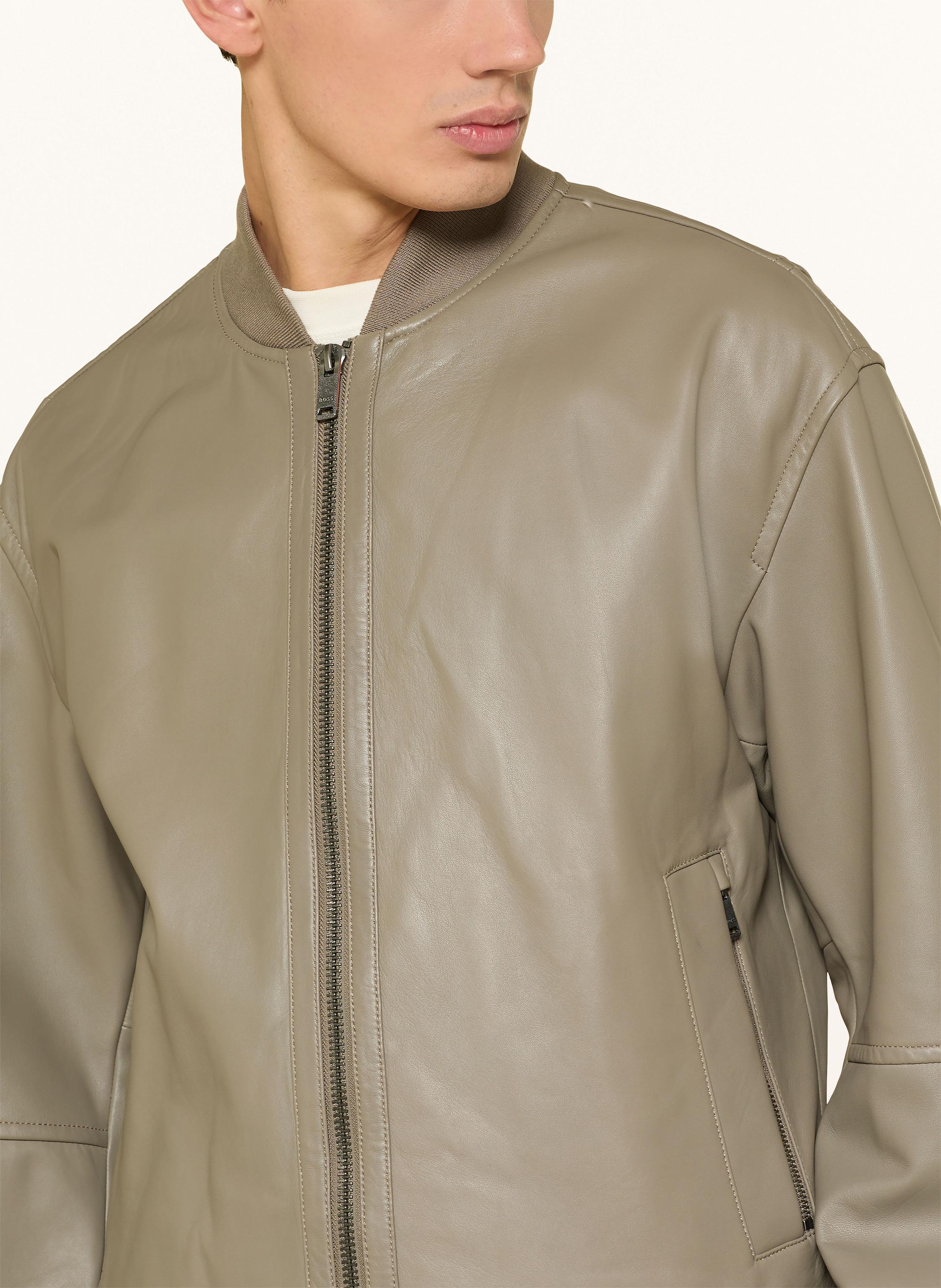 Thumbnail - Boss Lederblouson Jobrice gruen