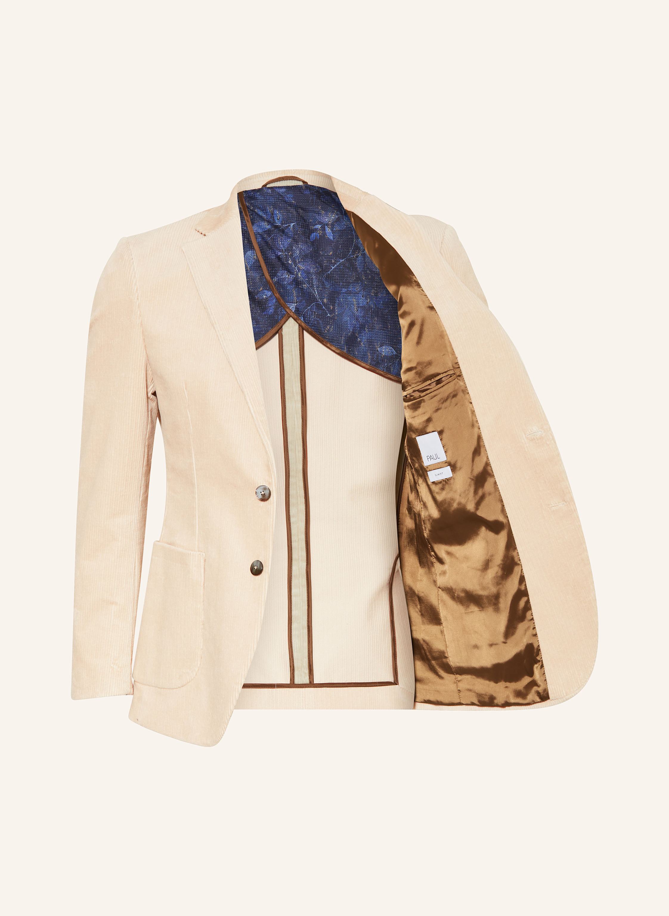 Thumbnail - Paul Anzugsakko Slim Fit Aus Cord weiss