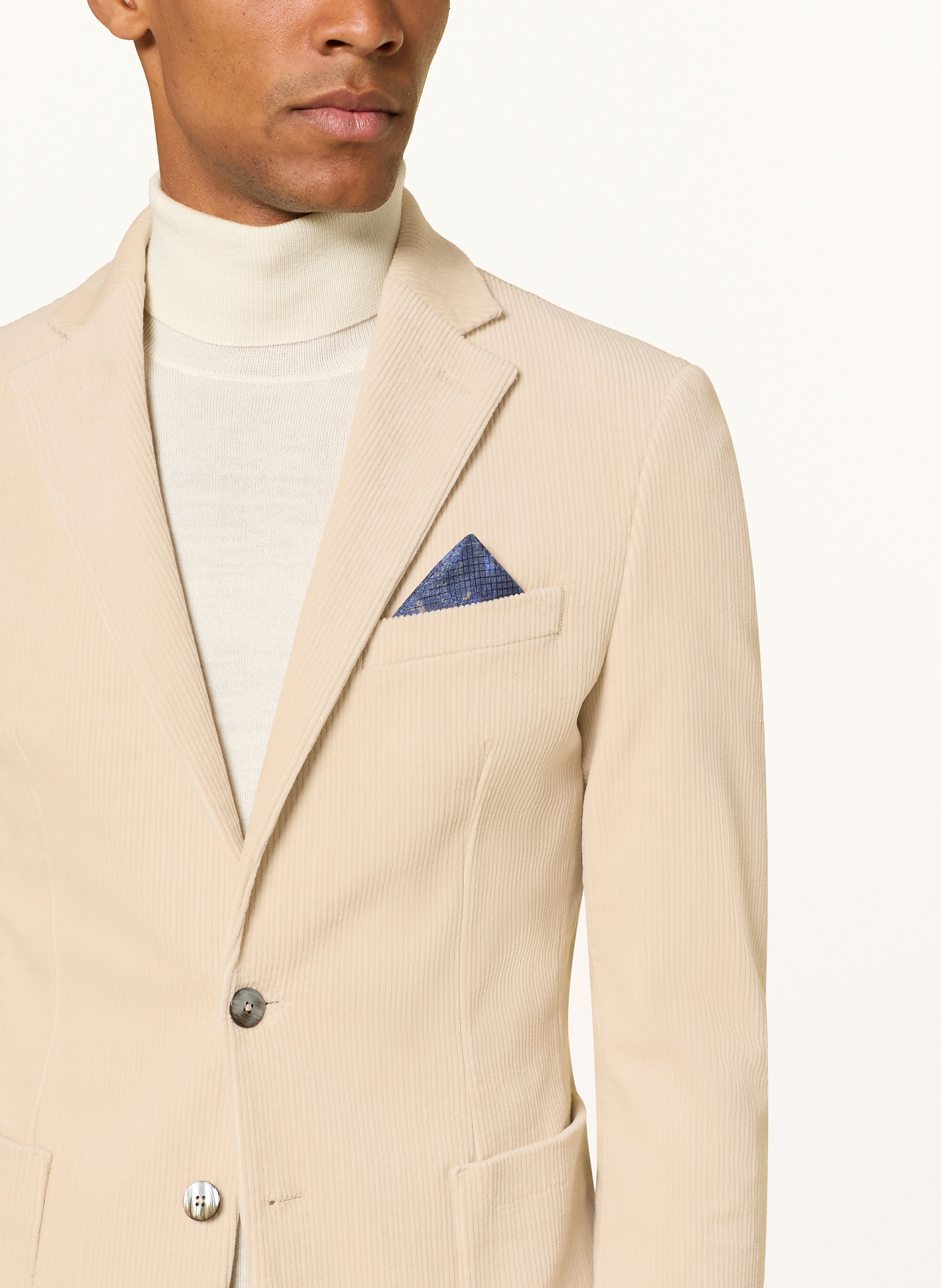 Thumbnail - Paul Anzugsakko Slim Fit Aus Cord weiss