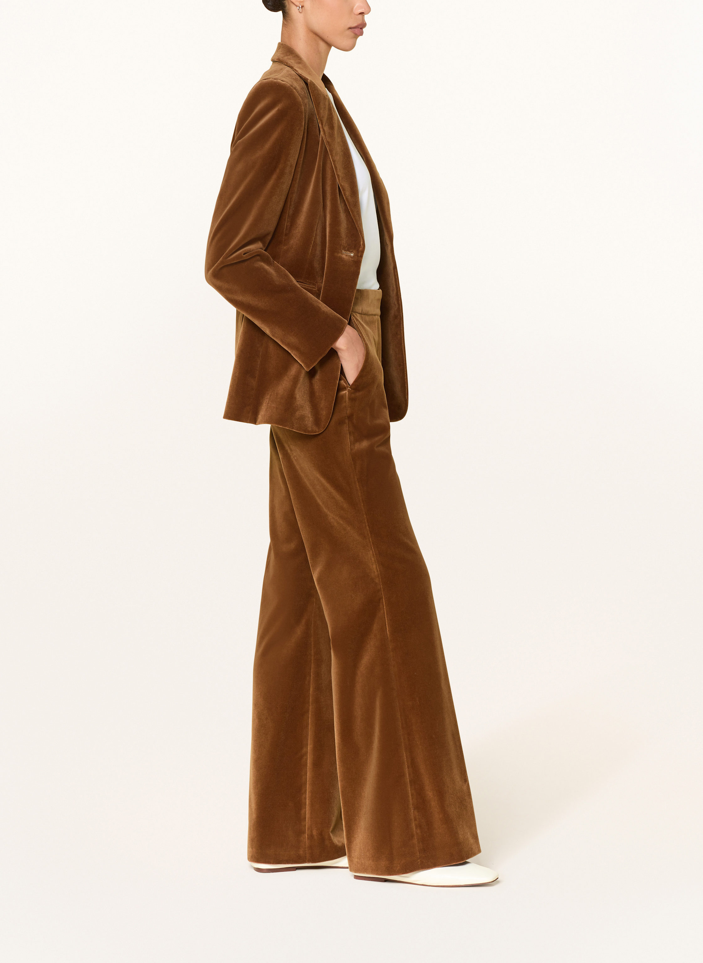 Thumbnail - Windsor. Marlenehose Aus Samt braun