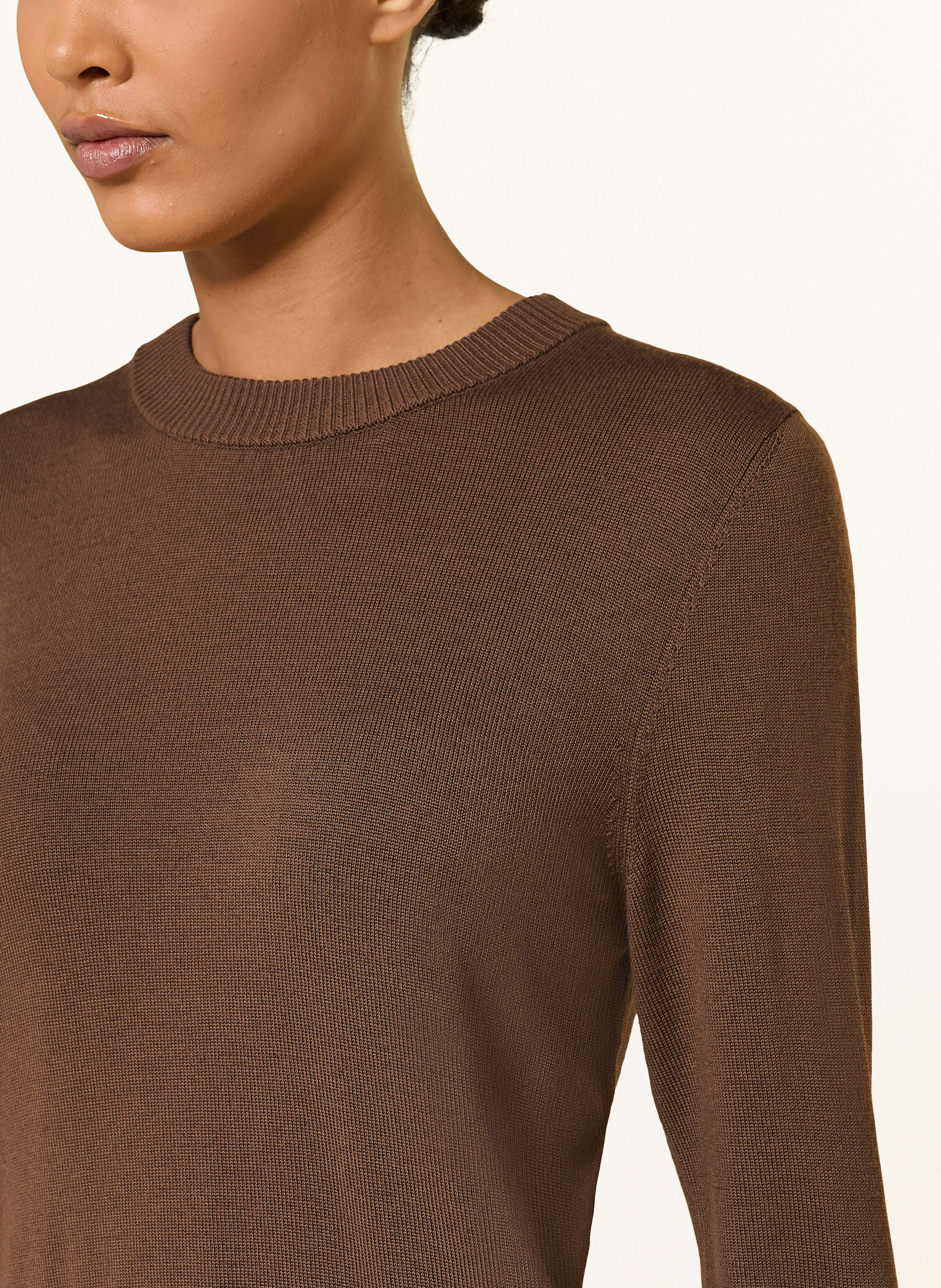 Thumbnail - Windsor. Pullover Aus Merinowolle braun