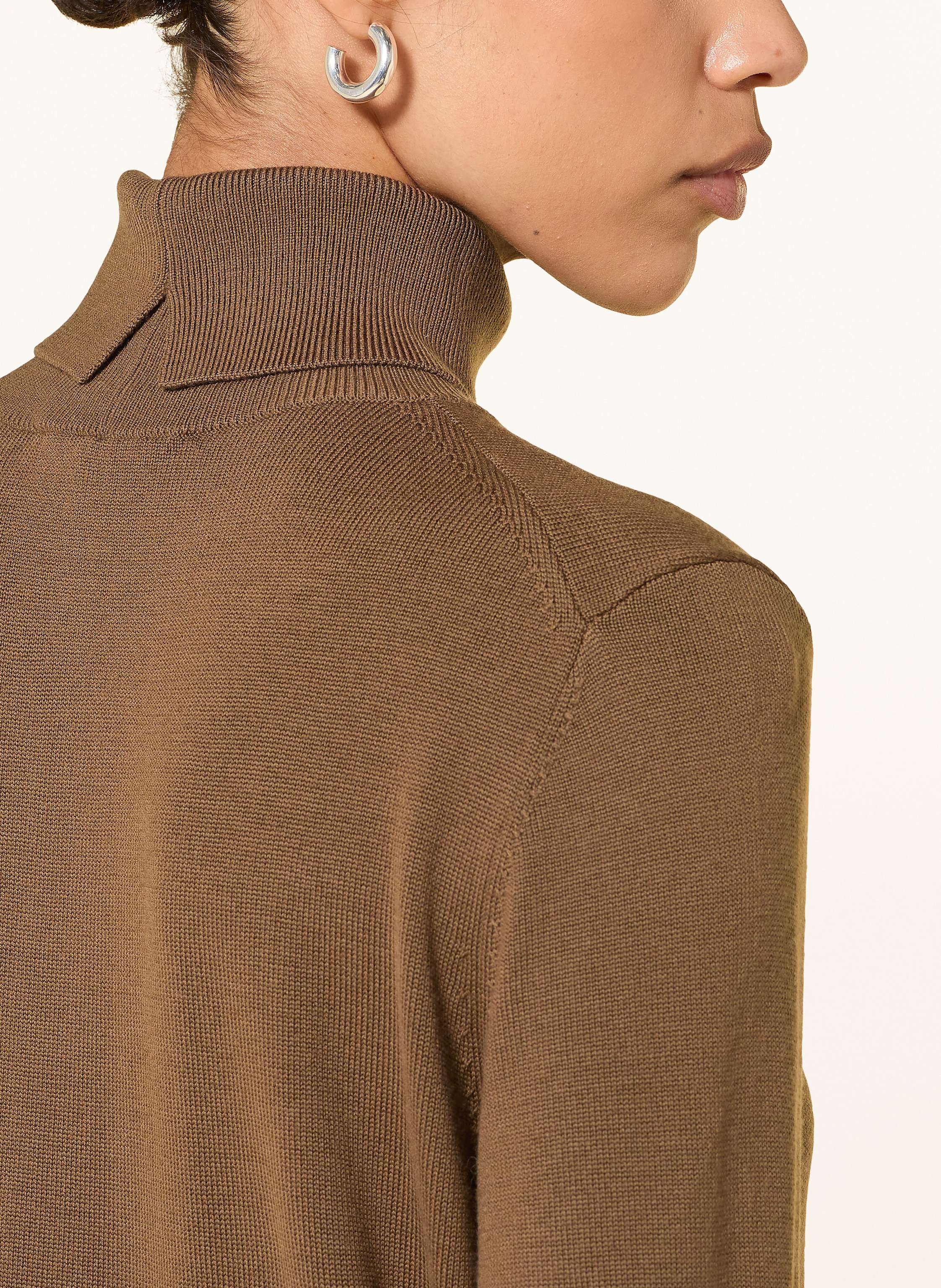 Thumbnail - Windsor. Rollkragenpullover Aus Merinowolle braun