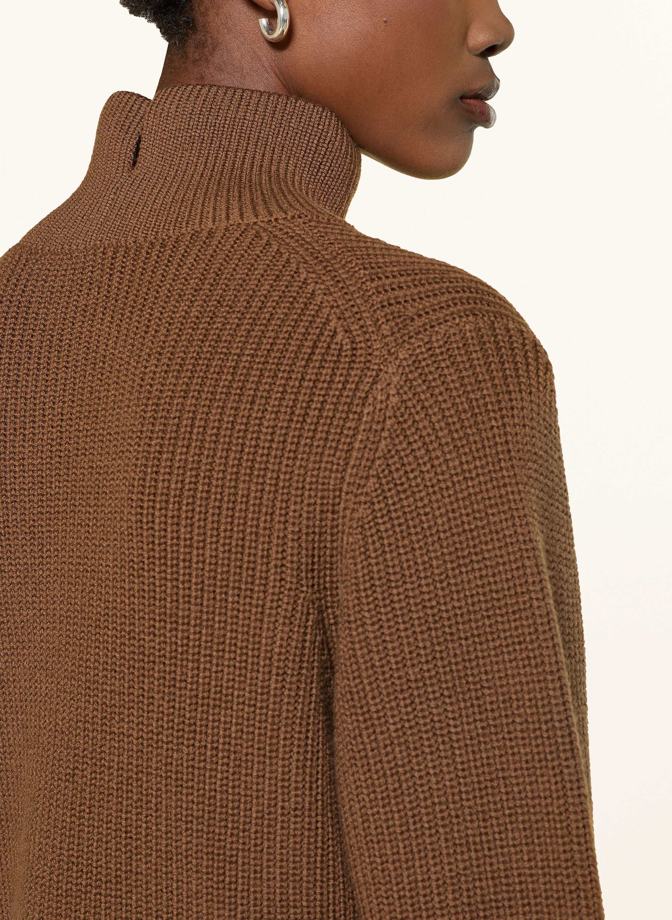 Thumbnail - Windsor. Pullover Aus Merinowolle braun