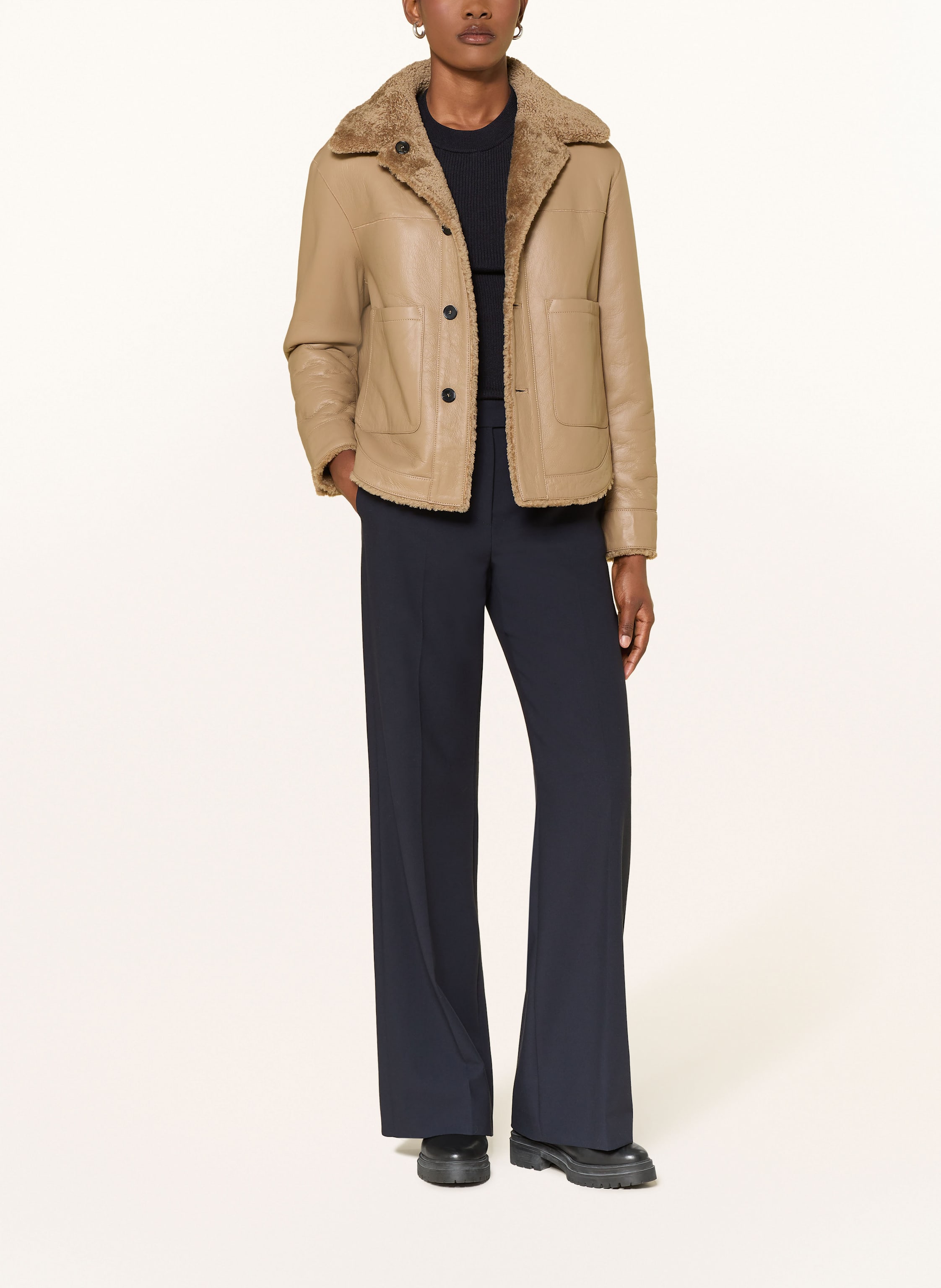 Thumbnail - Windsor. Lederjacke Zum Wenden braun