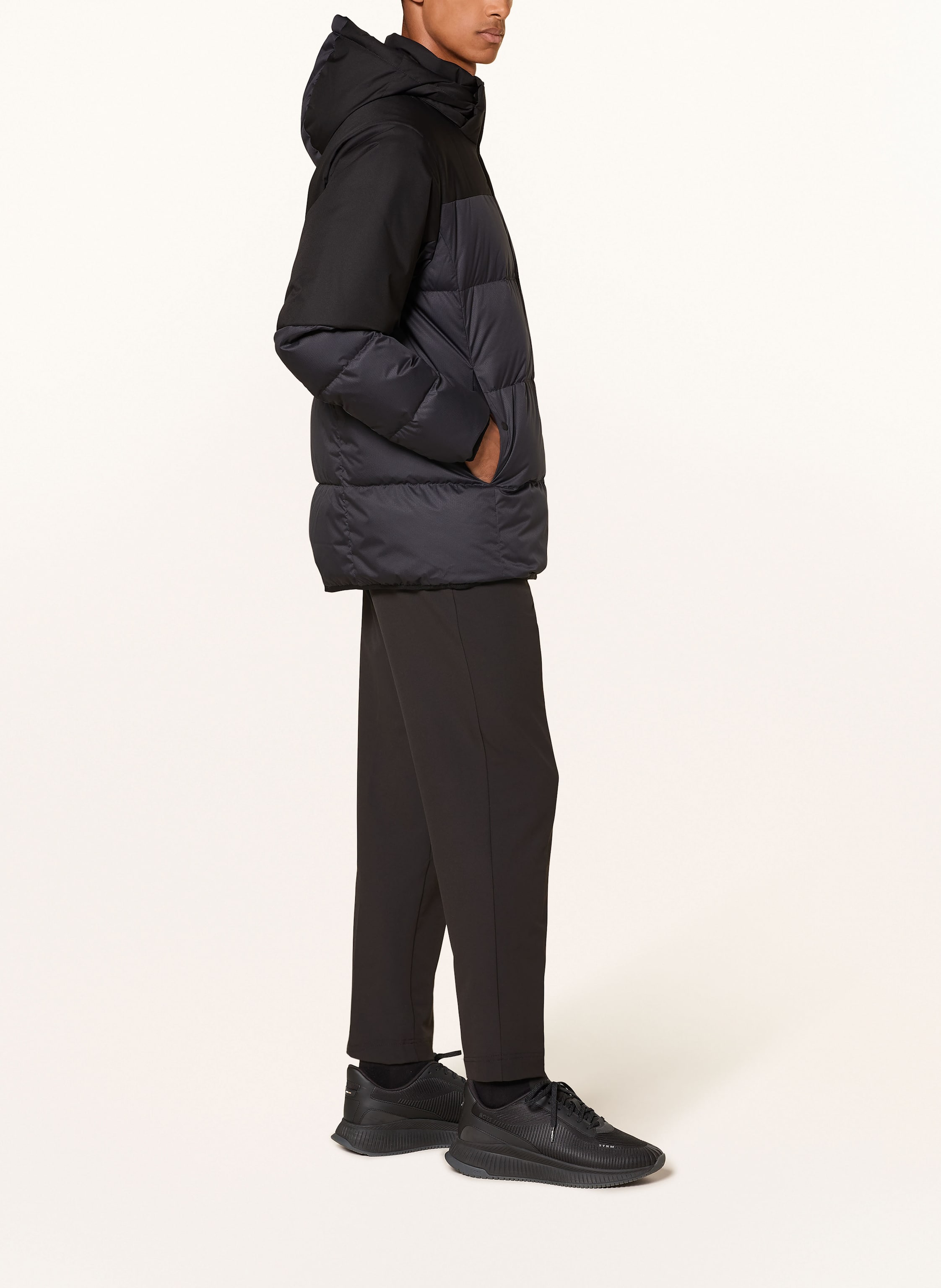 Thumbnail - Boss Daunenjacke Block Mit Abnehmbarer Kapuze blau