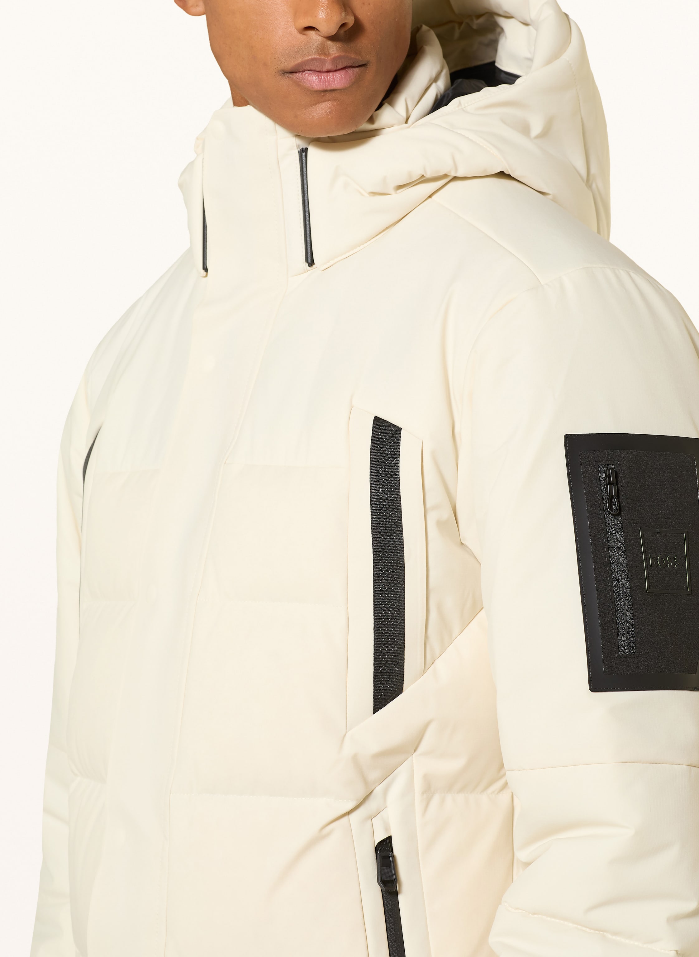 Thumbnail - Boss Daunenparka Block X Mit Abnehmbarer Kapuze weiss