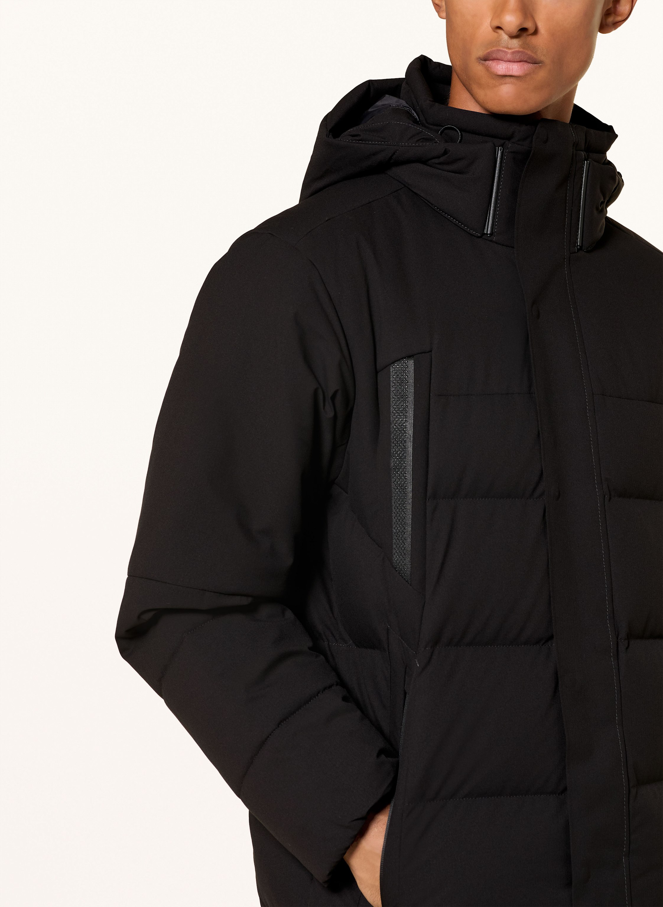 Thumbnail - Boss Daunenparka Block X Mit Abnehmbarer Kapuze schwarz