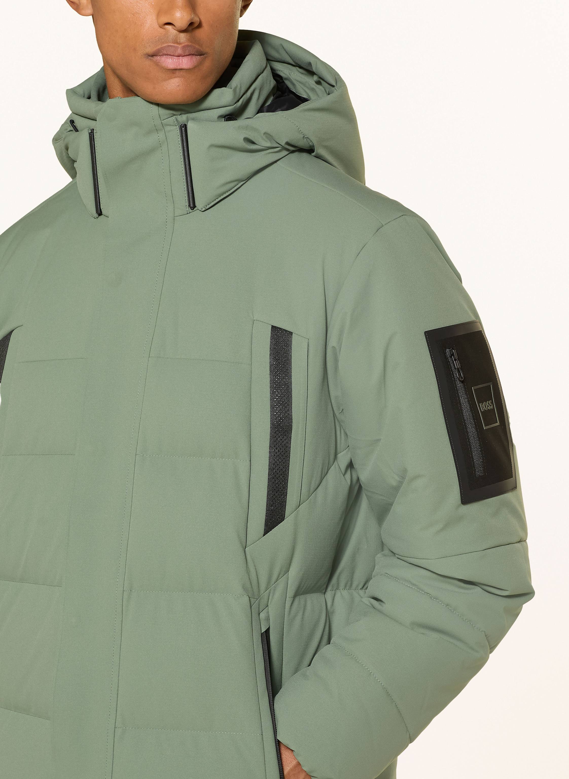 Thumbnail - Boss Daunenparka Block X Mit Abnehmbarer Kapuze gruen