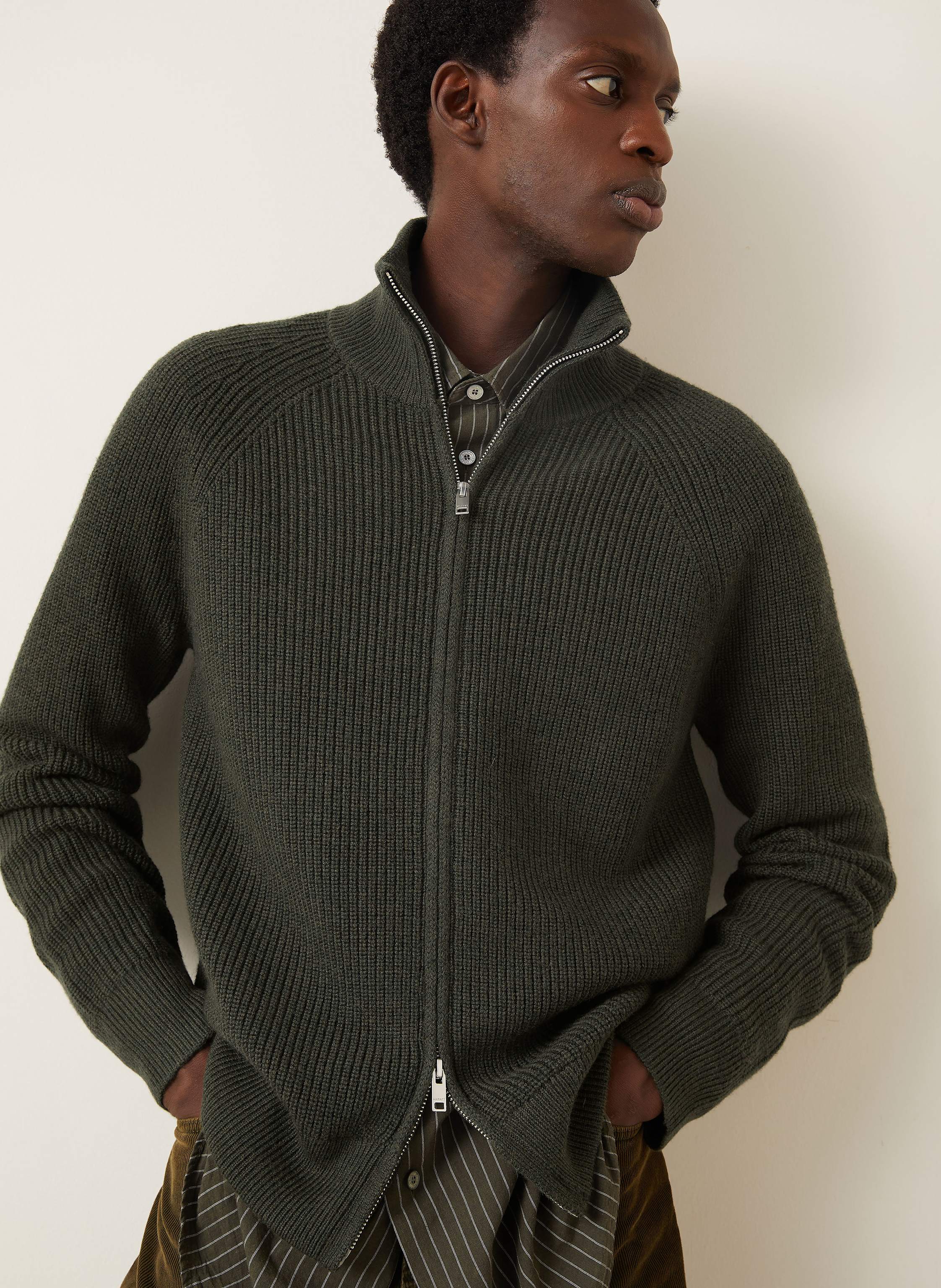 Thumbnail - Isabel Marant Strickjacke Benett Aus Merinowolle gruen