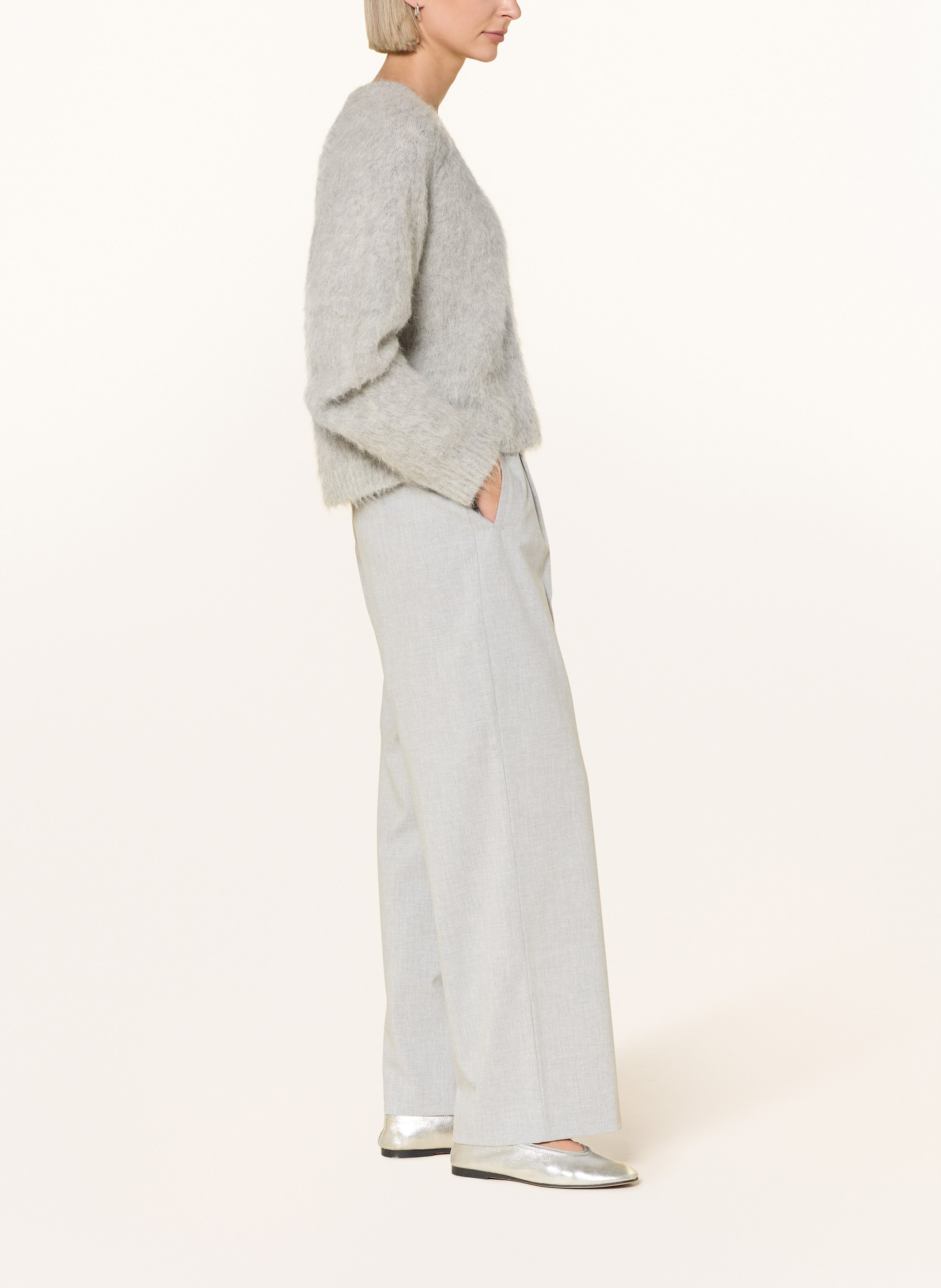 Thumbnail - S.Oliver Black Label Marlenehose Mit Pailletten grau