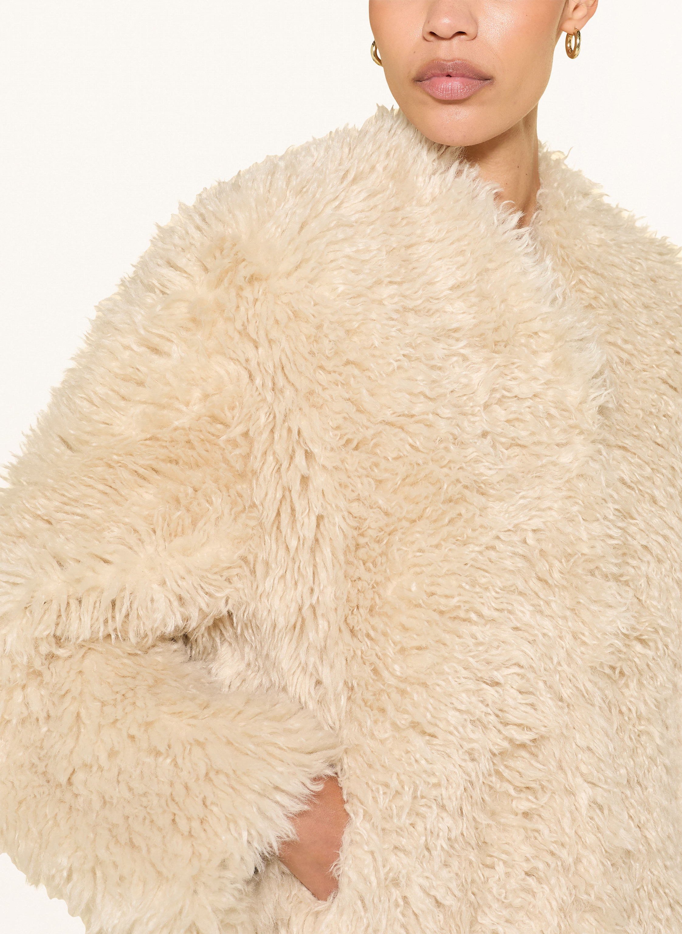 Thumbnail - Stand Studio Teddyfell-Jacke Charlotte weiss