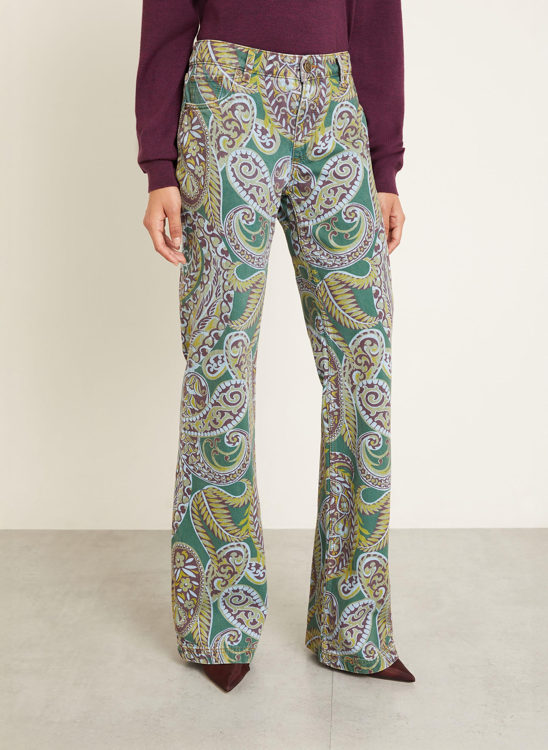 Thumbnail - Etro Flared Leg Jeans gruen