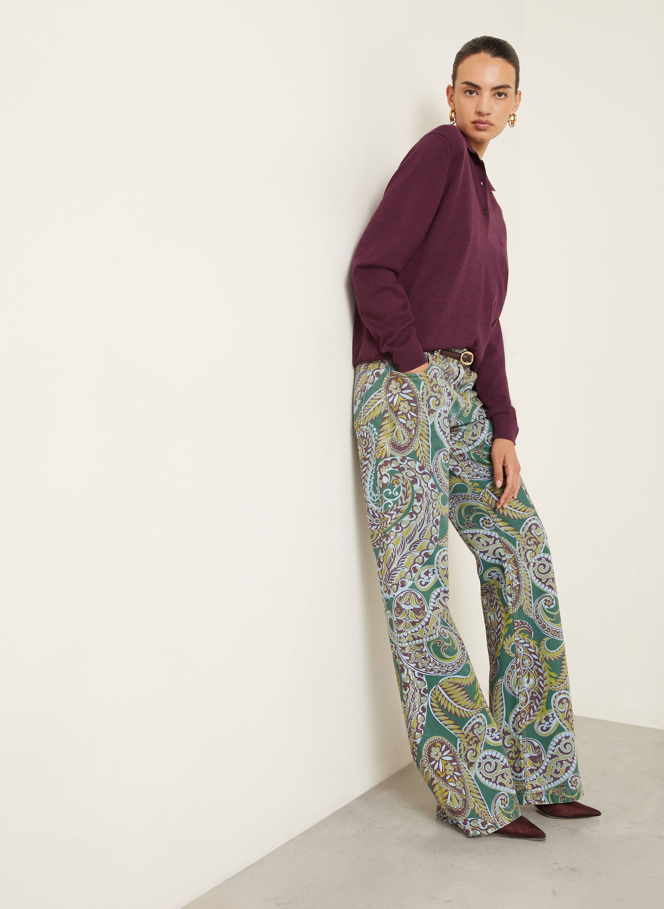 Thumbnail - Etro Flared Leg Jeans gruen