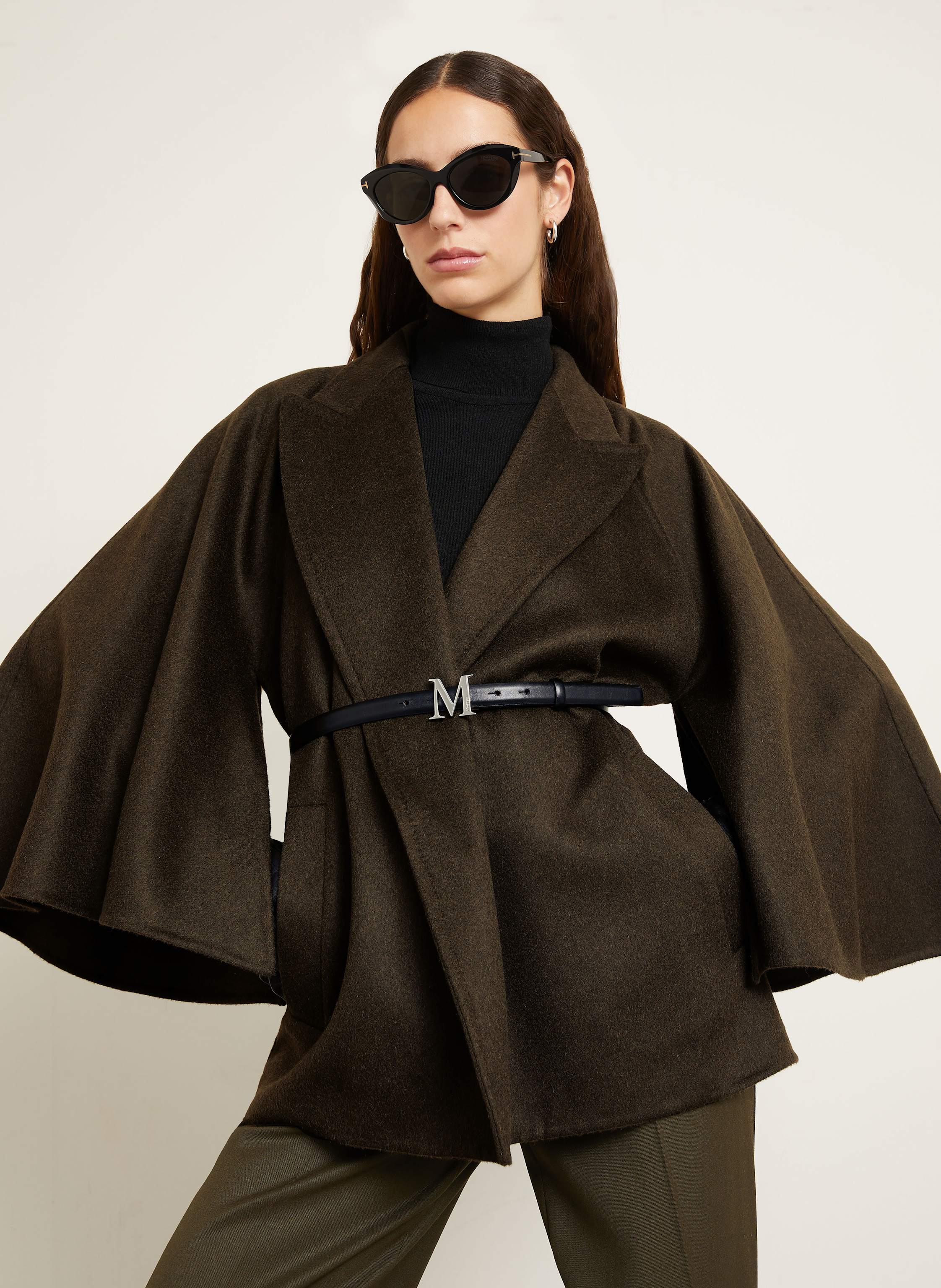 Thumbnail - Max Mara Kamelhaar-Jacke Verna Mit 3/4-Arm gruen