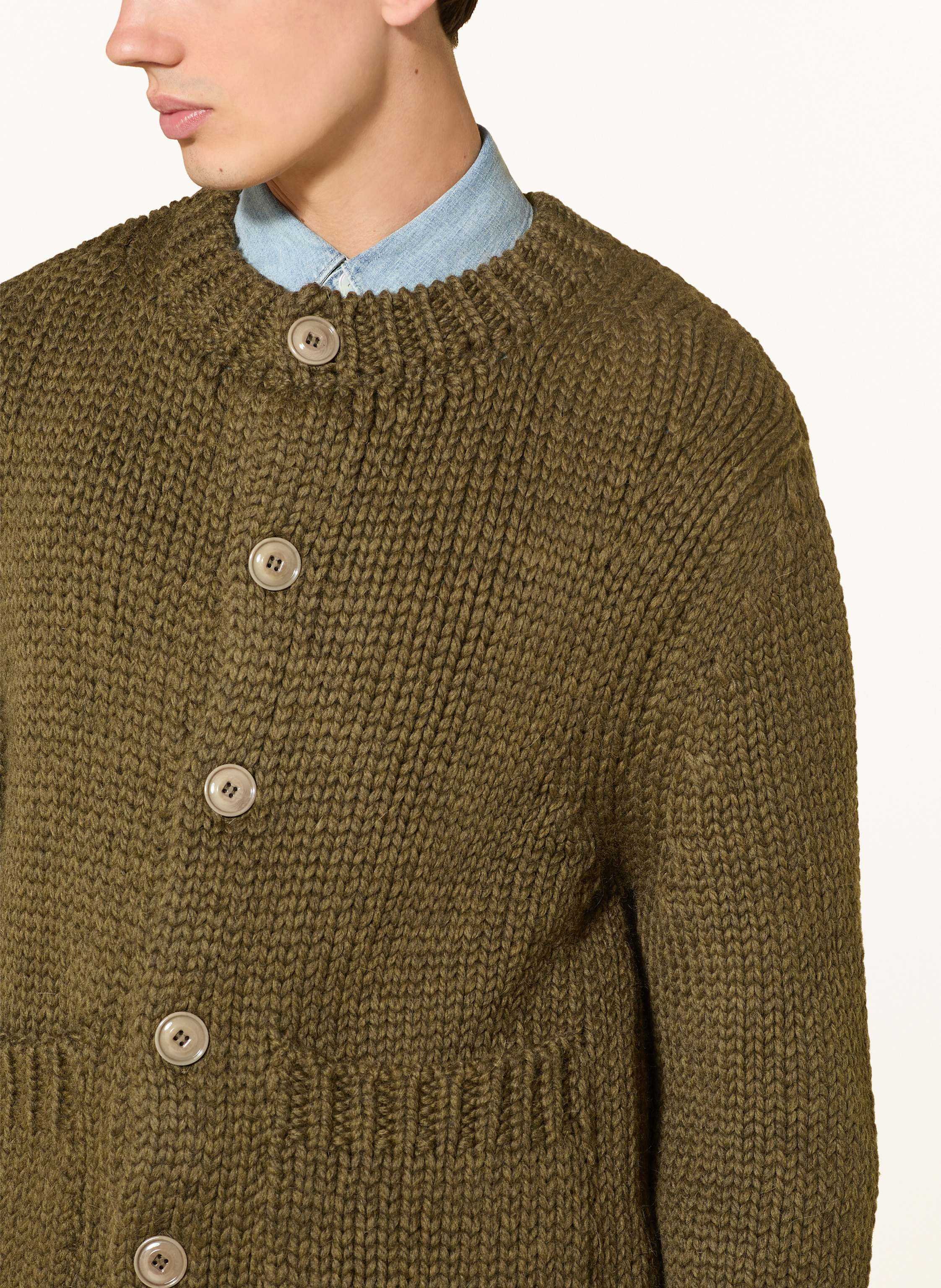 Thumbnail - Our Legacy Strickjacke Mit Alpaka gruen