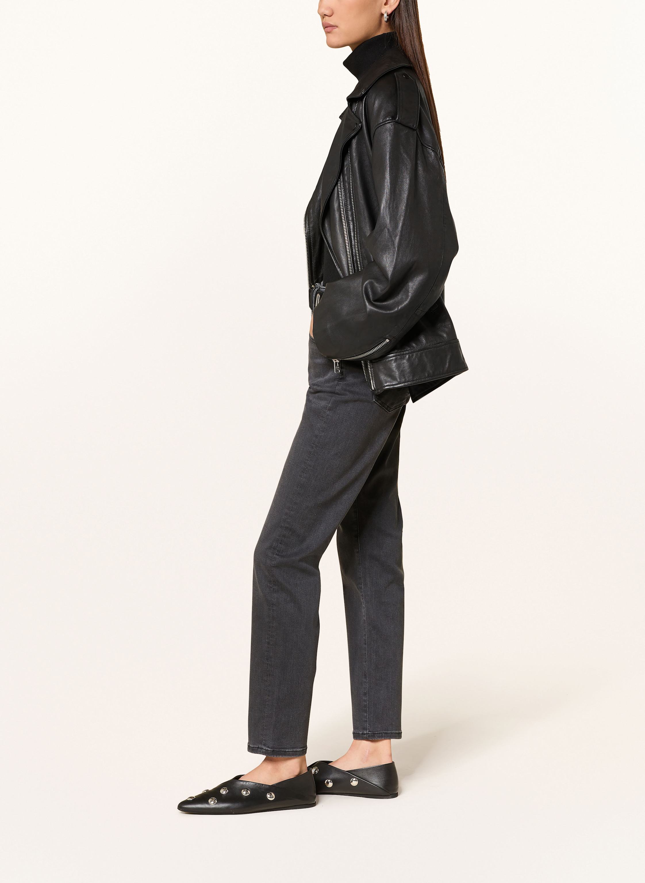 Thumbnail - Ag Jeans Straight Jeans Girlfriend schwarz