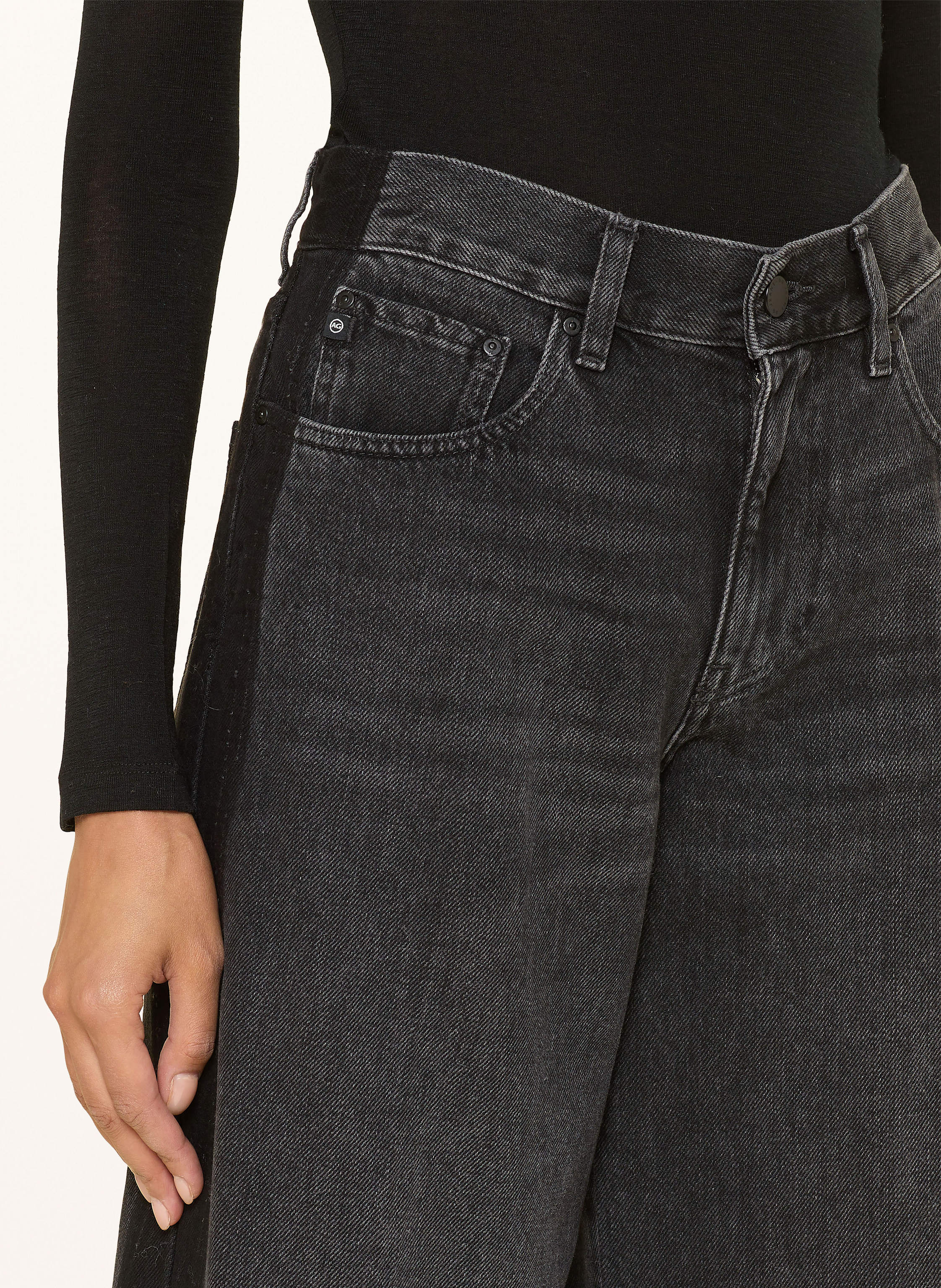Thumbnail - Ag Jeans Wide Leg Jeans Hyeres schwarz