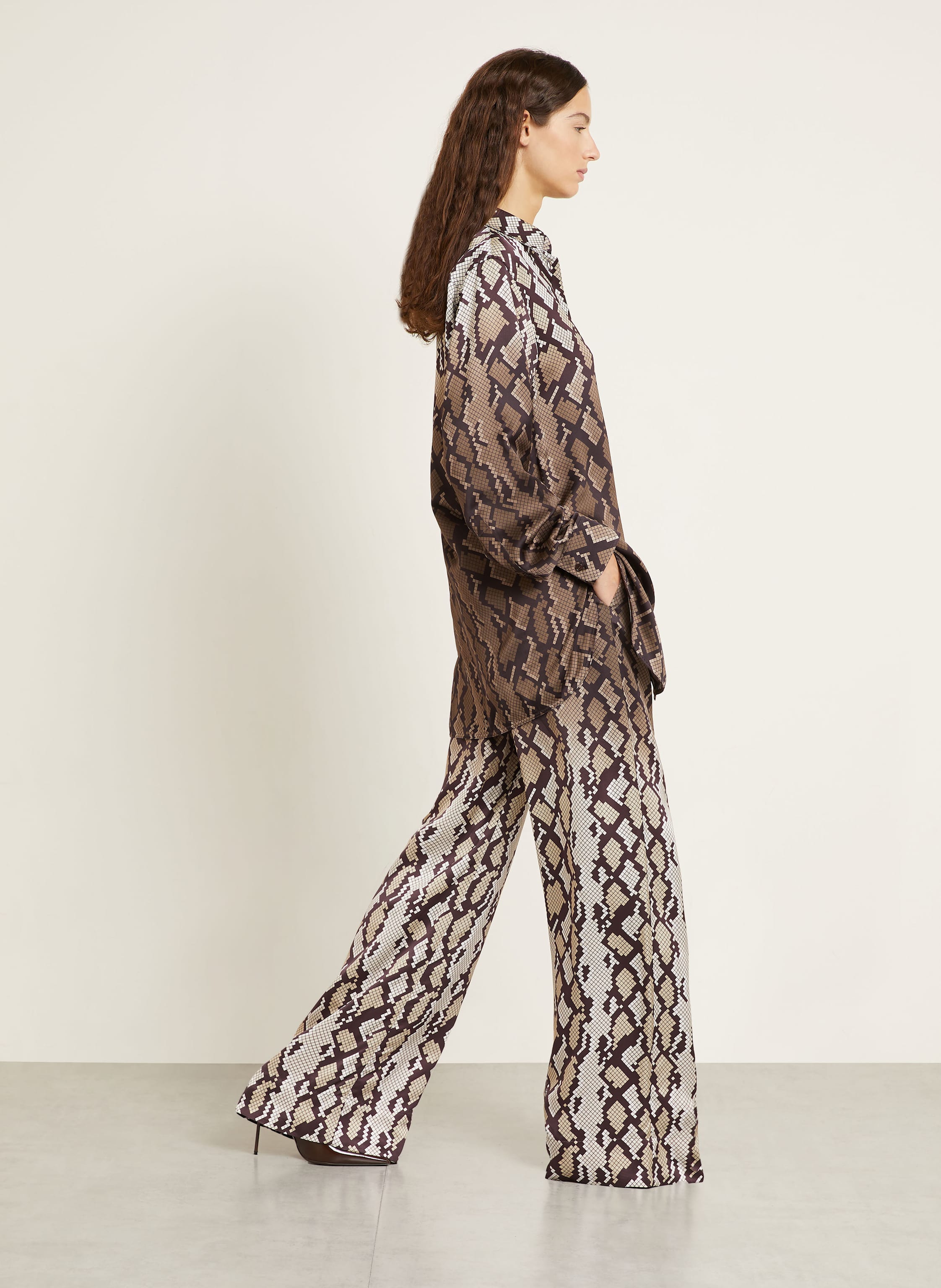 Thumbnail - Stella Mccartney Satinhose beige