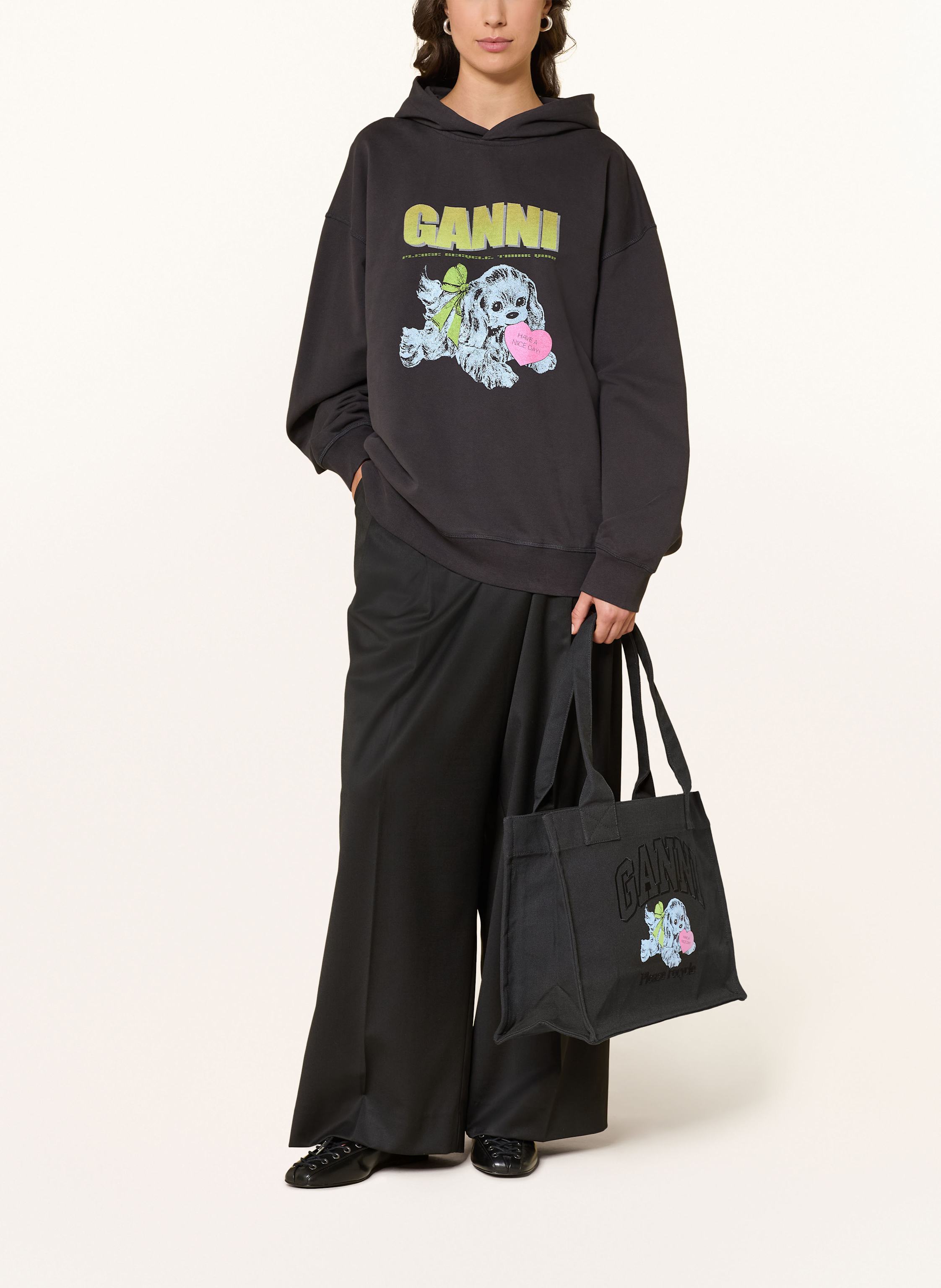 Thumbnail - Ganni Shopper Large schwarz