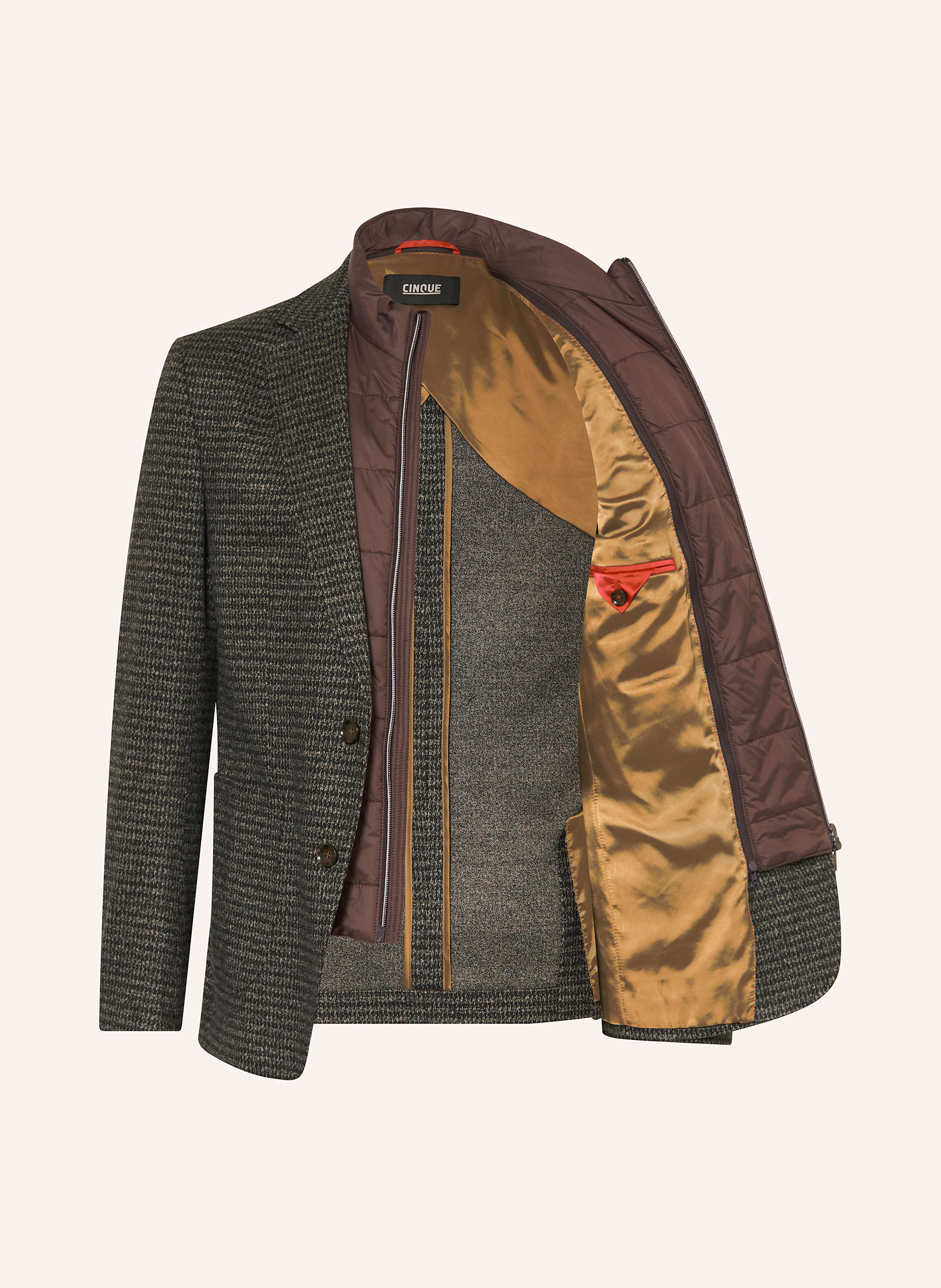 Thumbnail - Cinque Sakko Cidati St Regular Fit Mit Herausnehmbarer Blende braun