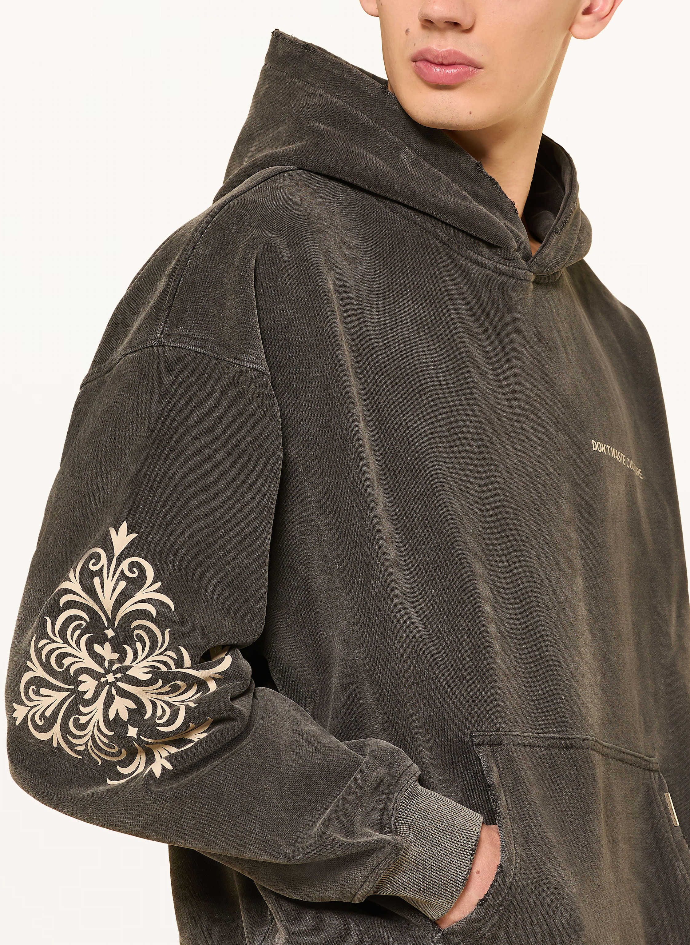 Thumbnail - Don't Waste Culture Hoodie Yulani grau