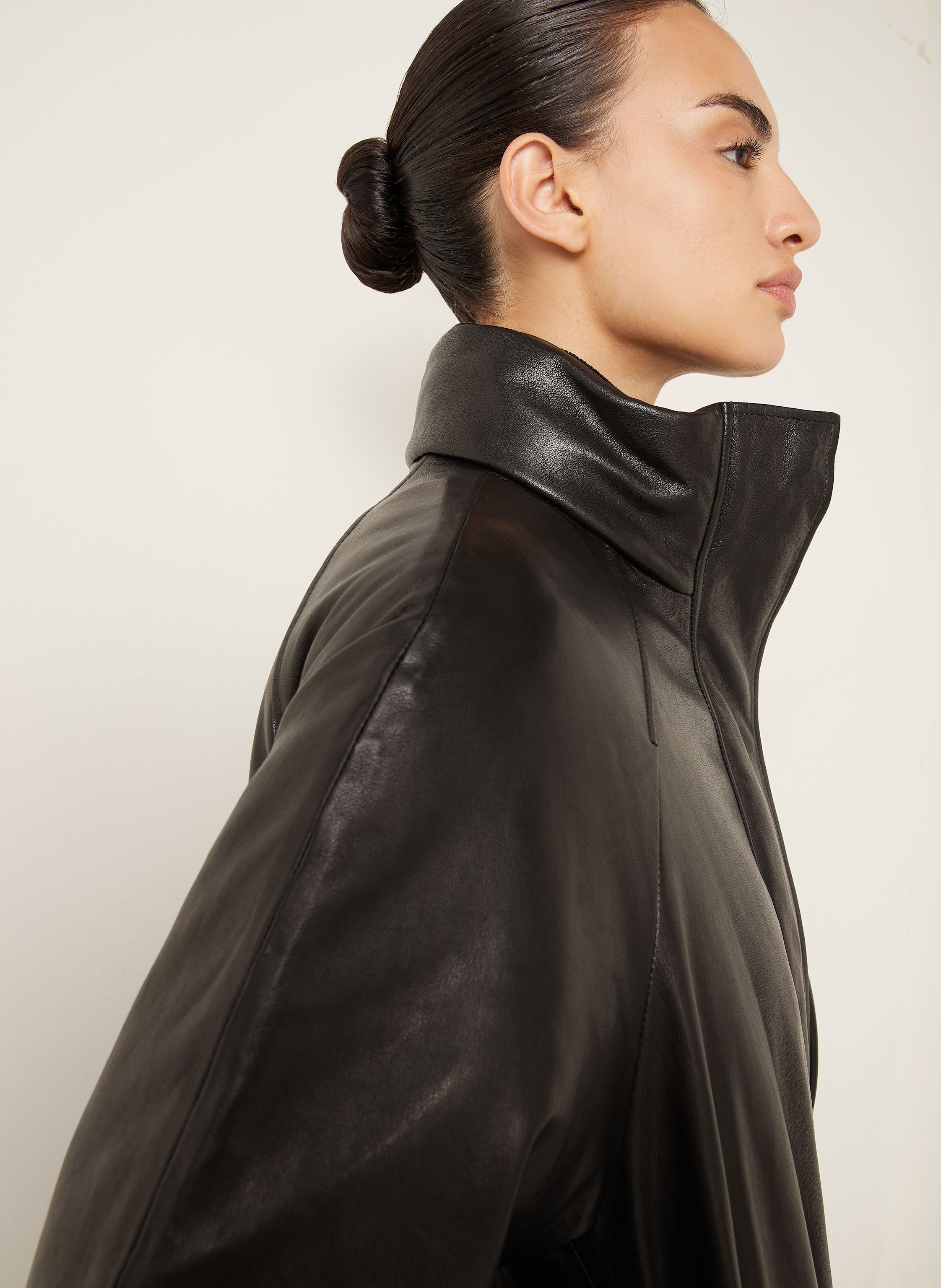 Thumbnail - Proenza Schouler Lederblouson Laney schwarz