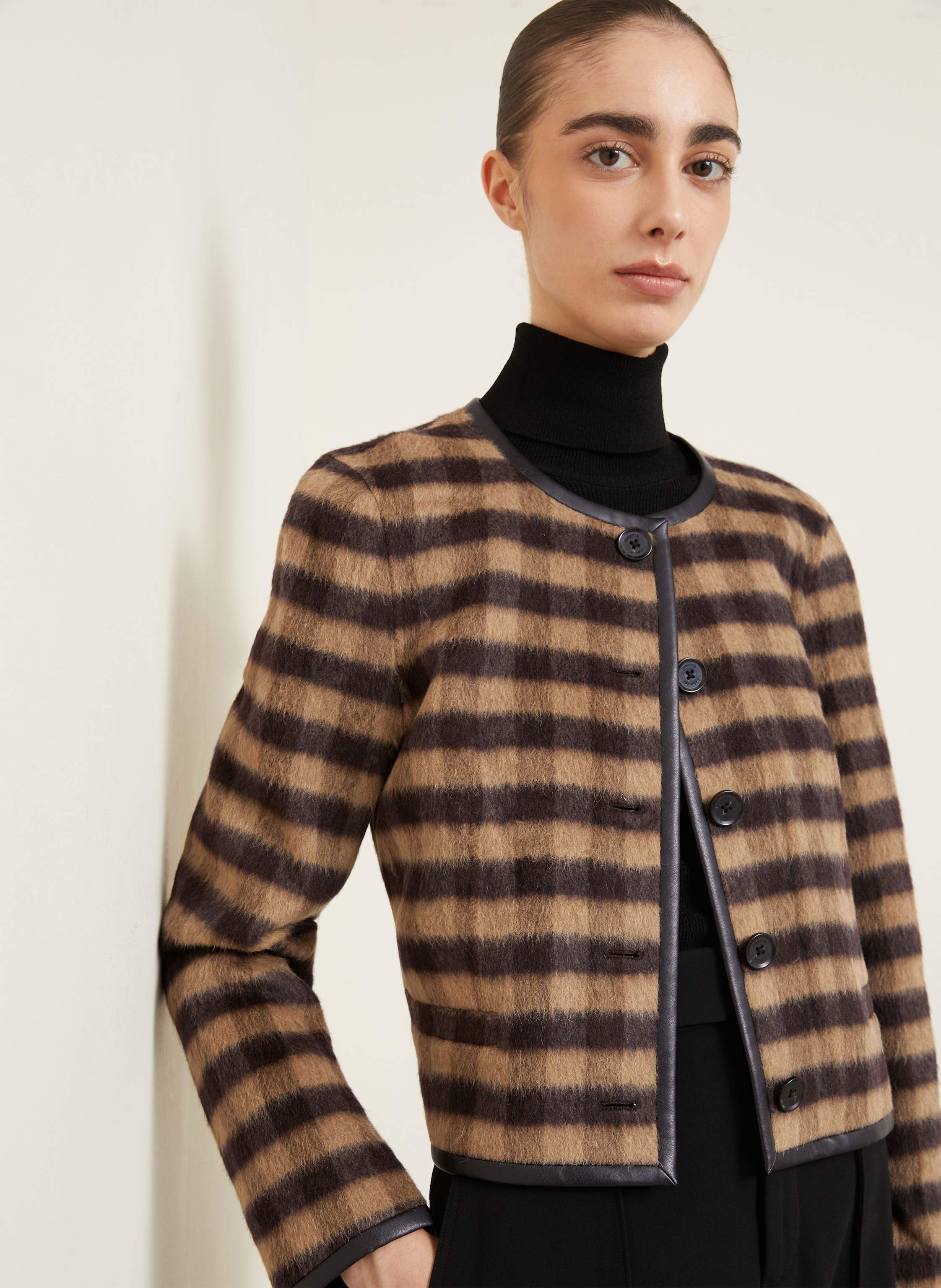 Thumbnail - Proenza Schouler Kastenjacke Helene Mit Alpaka braun