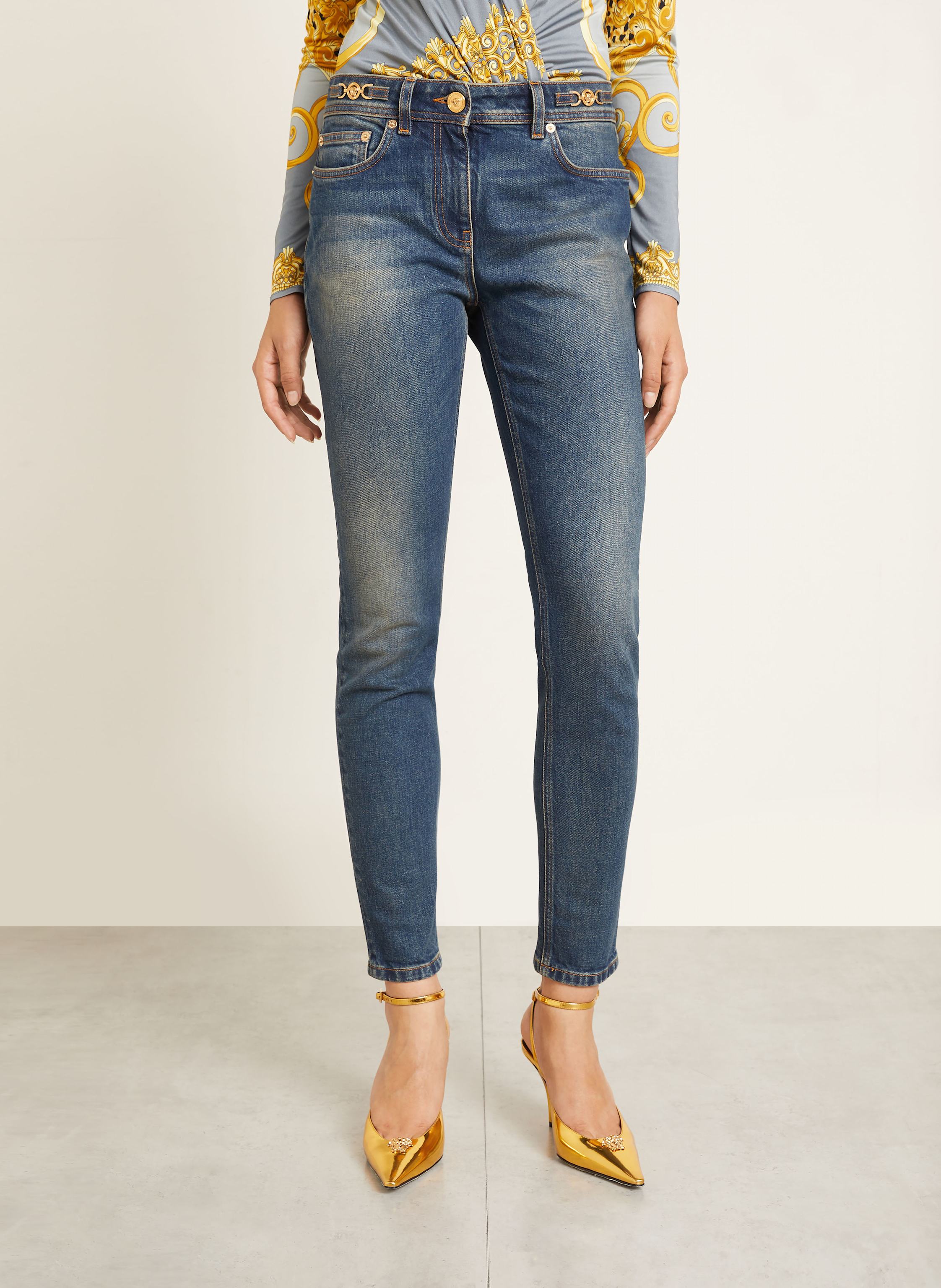 Thumbnail - Versace Skinny Jeans blau