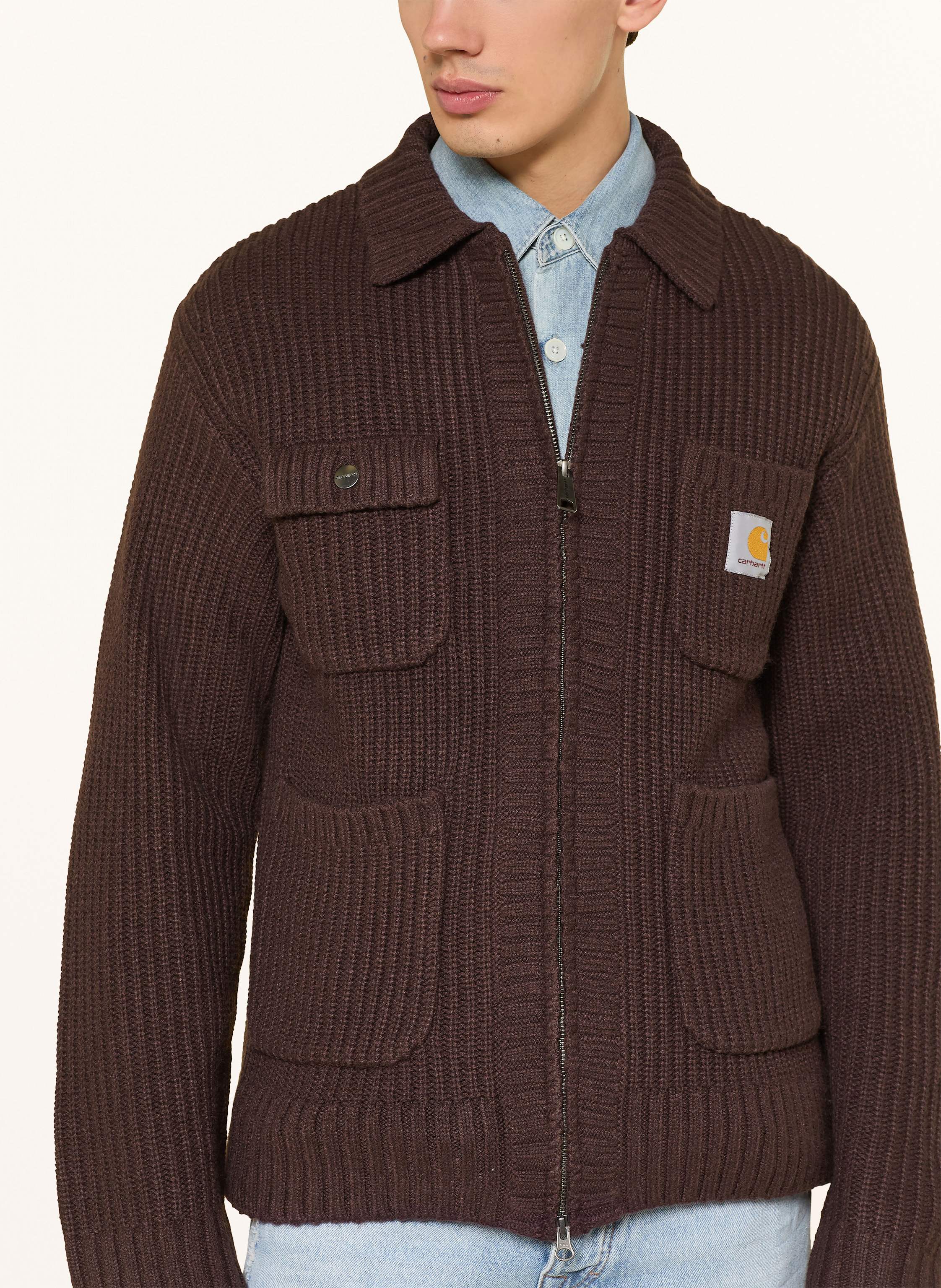 Thumbnail - Carhartt Wip Strickjacke Chore braun