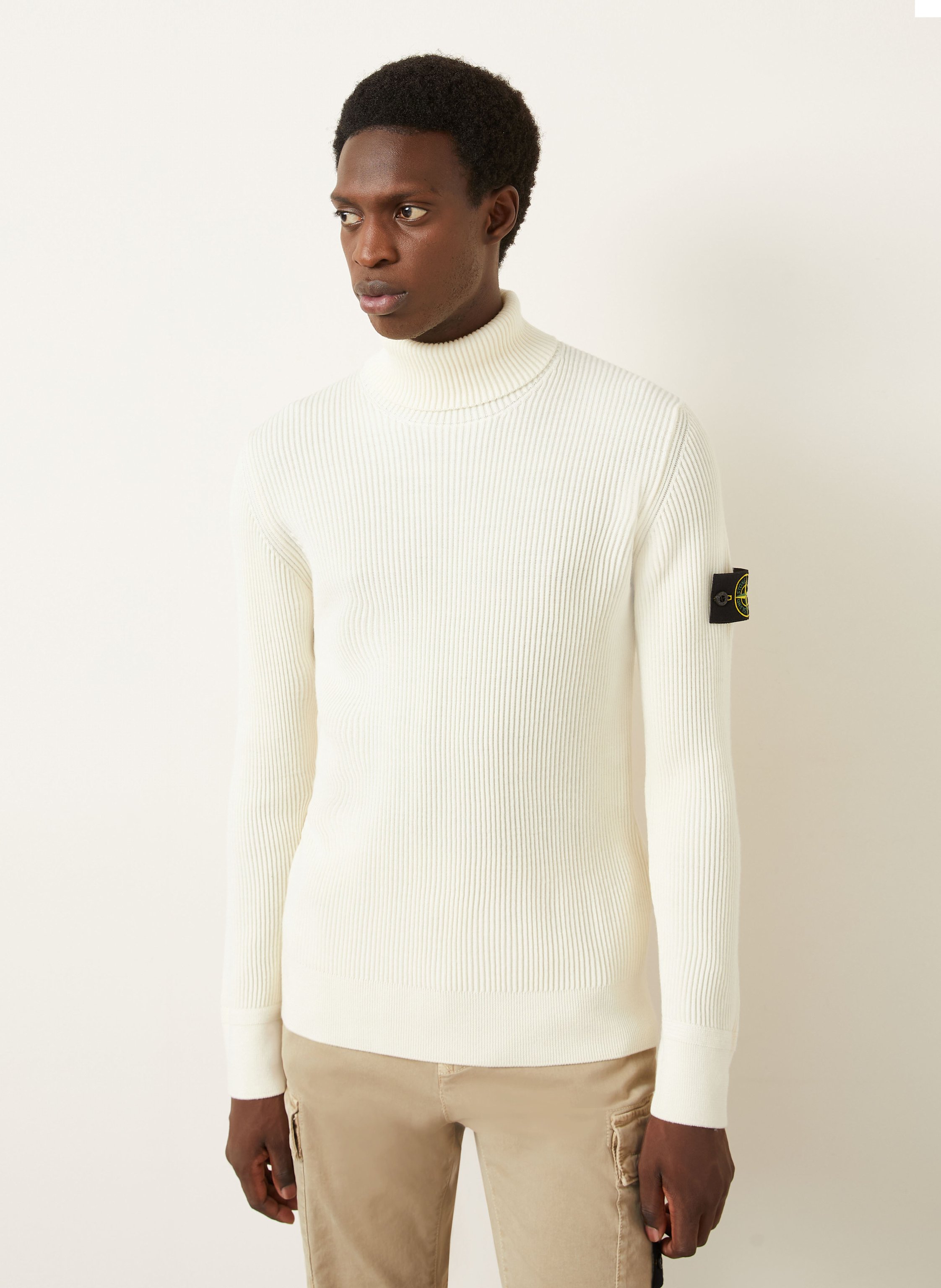 Thumbnail - Stone Island Rollkragenpullover weiss