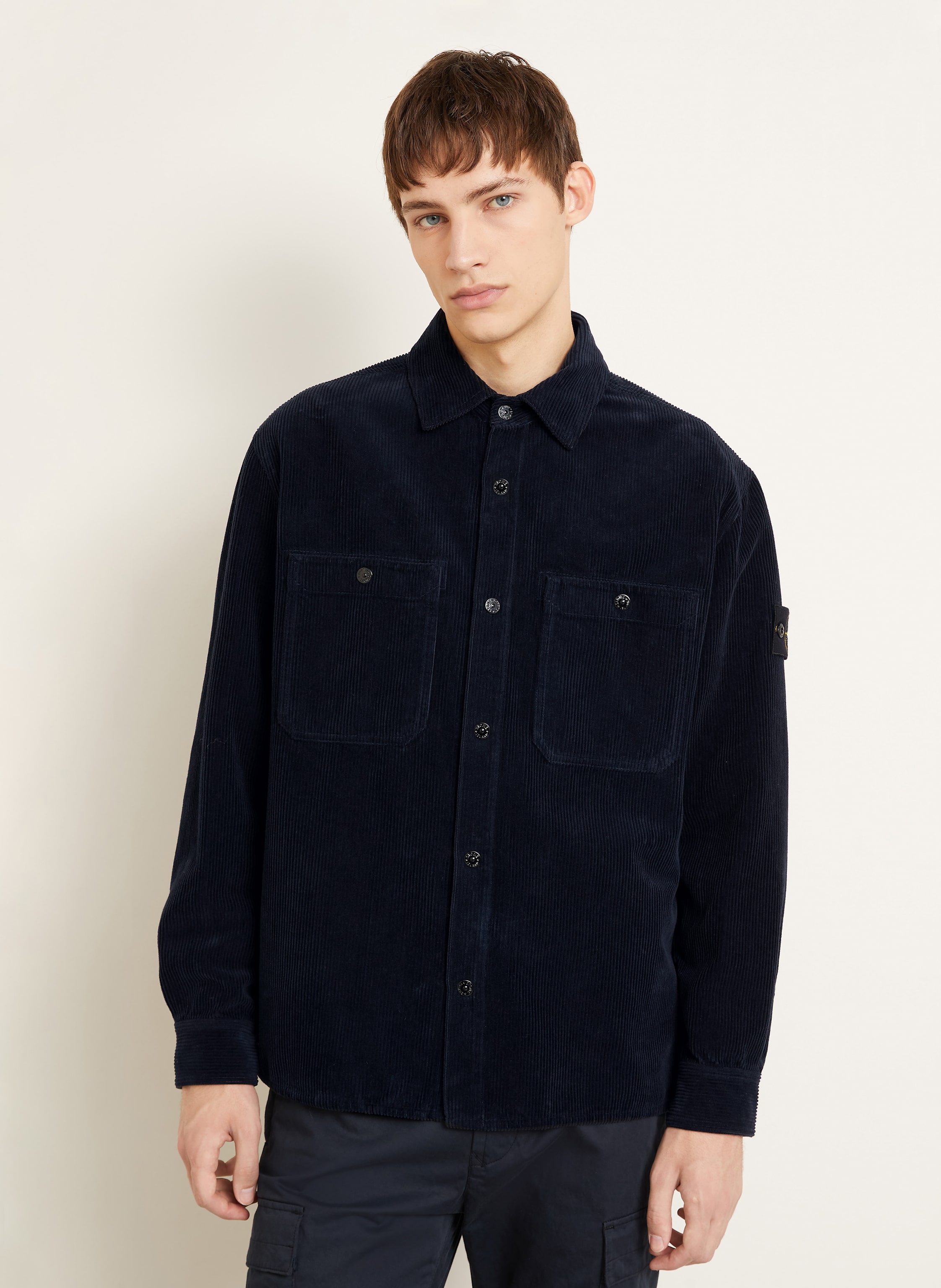 Thumbnail - Stone Island Cord-Overjacket blau