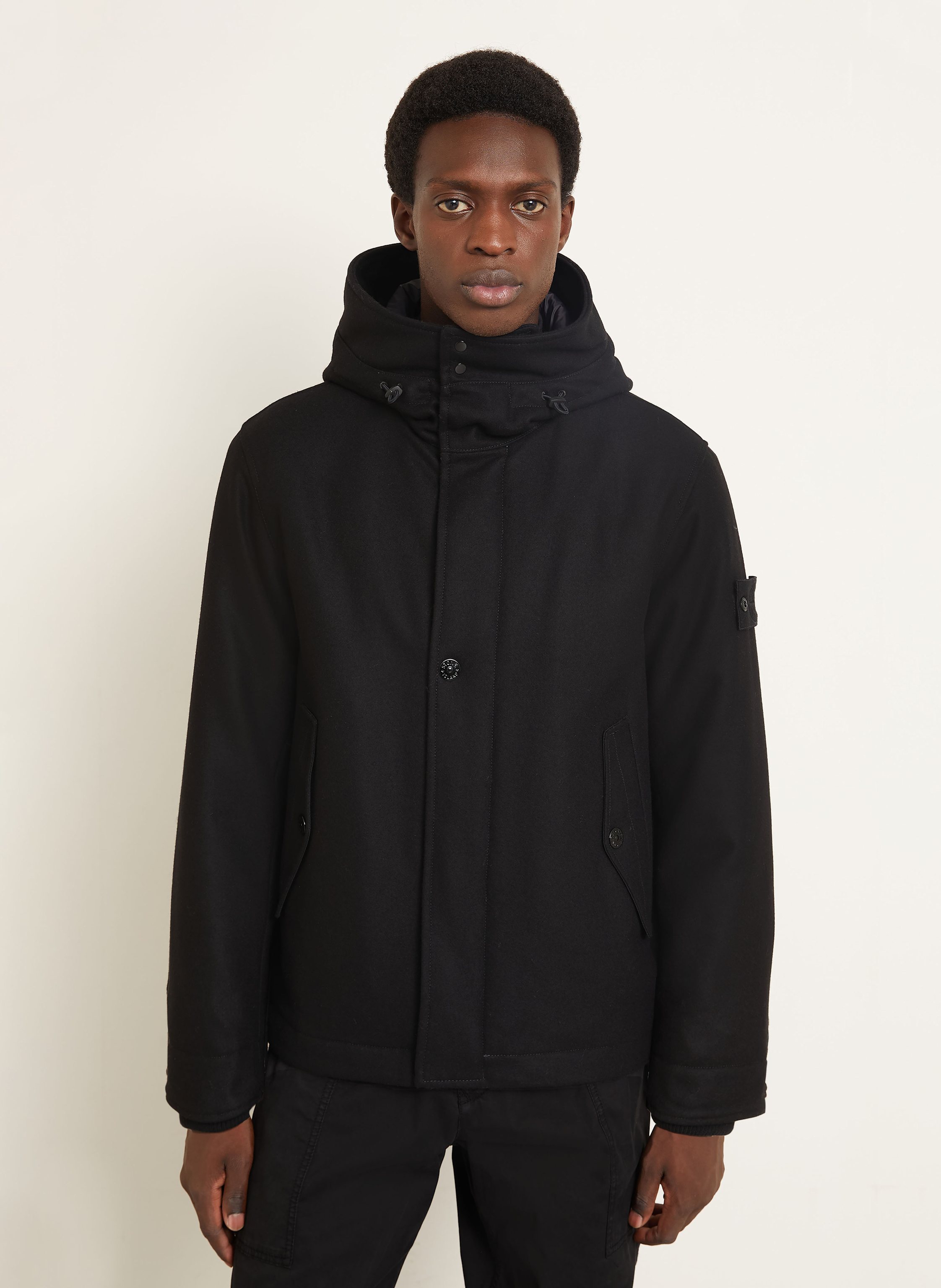 Thumbnail - Stone Island Flanelljacke Ghost schwarz