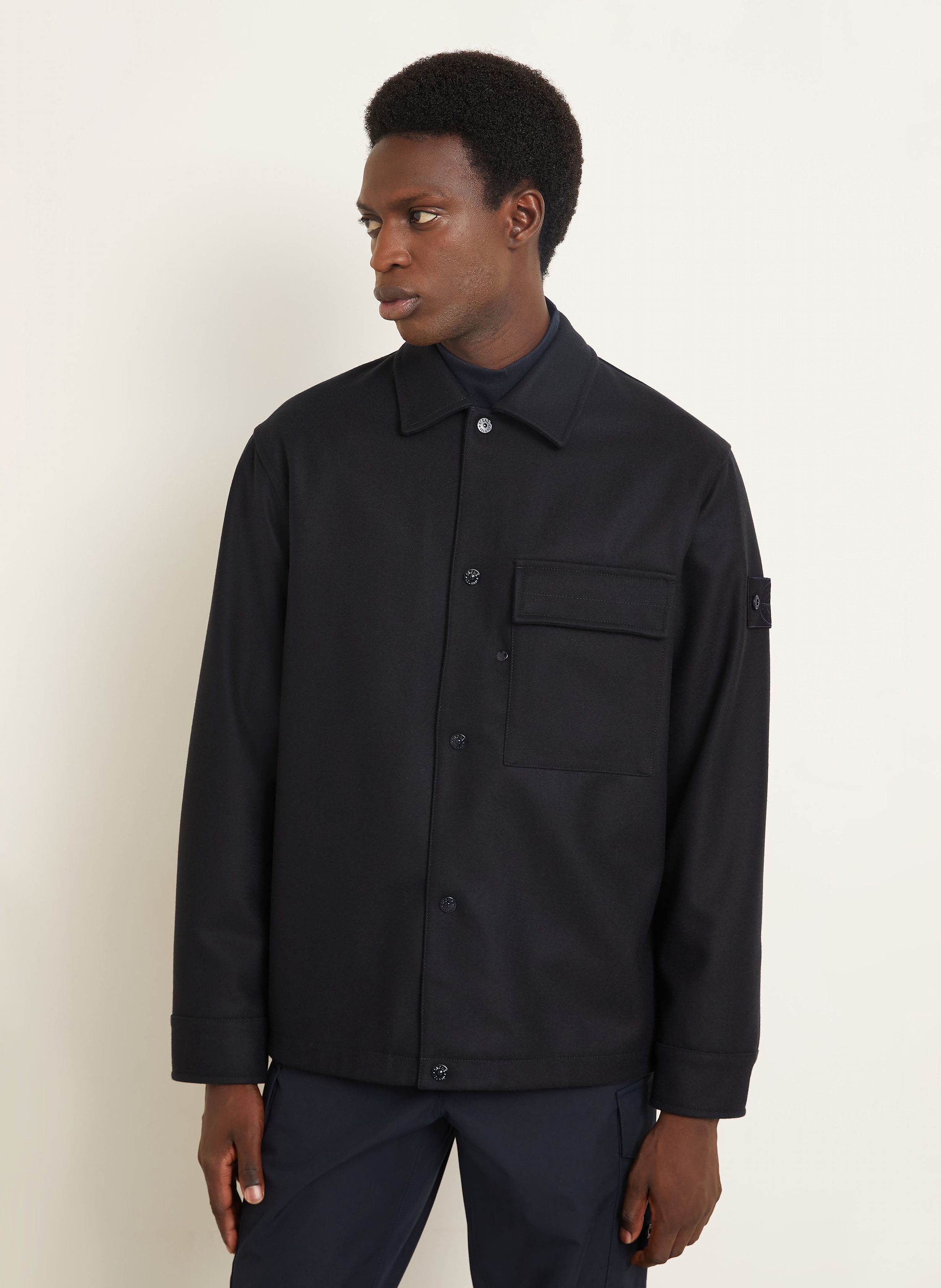 Thumbnail - Stone Island Flanell-Overshirt Ghost blau