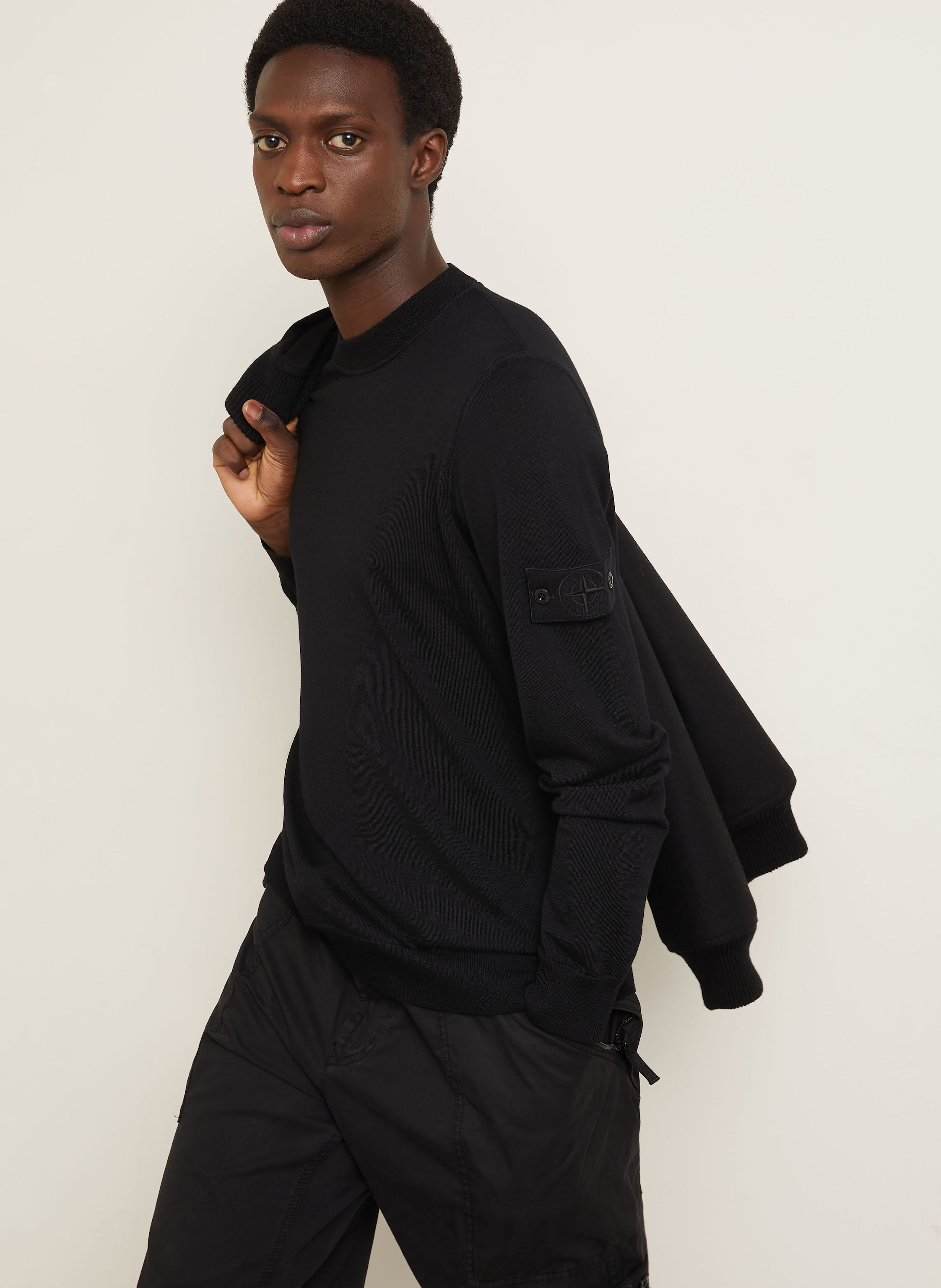 Thumbnail - Stone Island Pullover Ghost schwarz