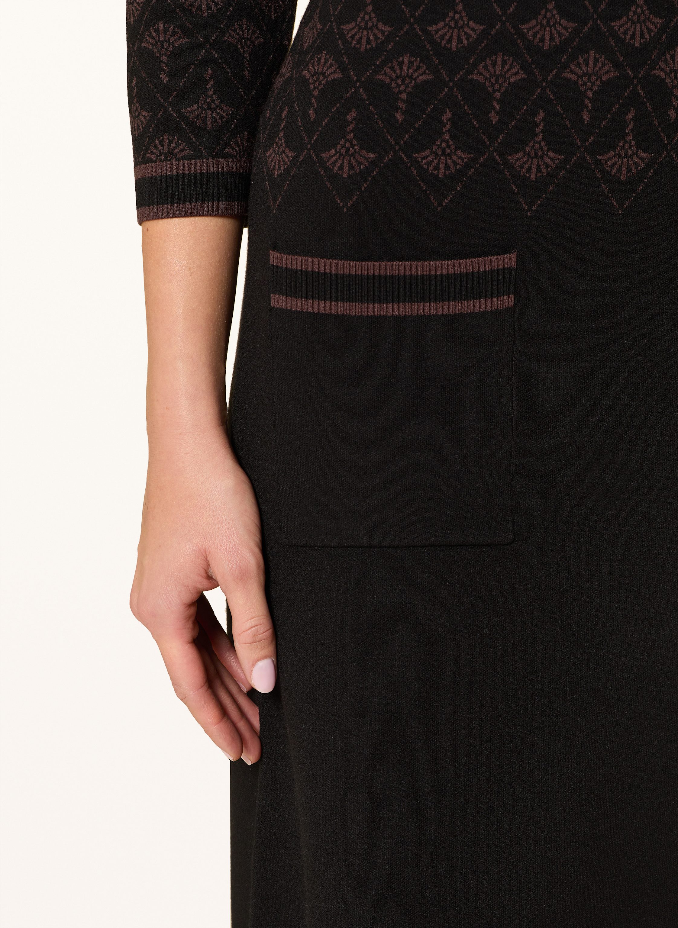 Thumbnail - Joop! Strickkleid Klamie Mit 3/4-Arm braun