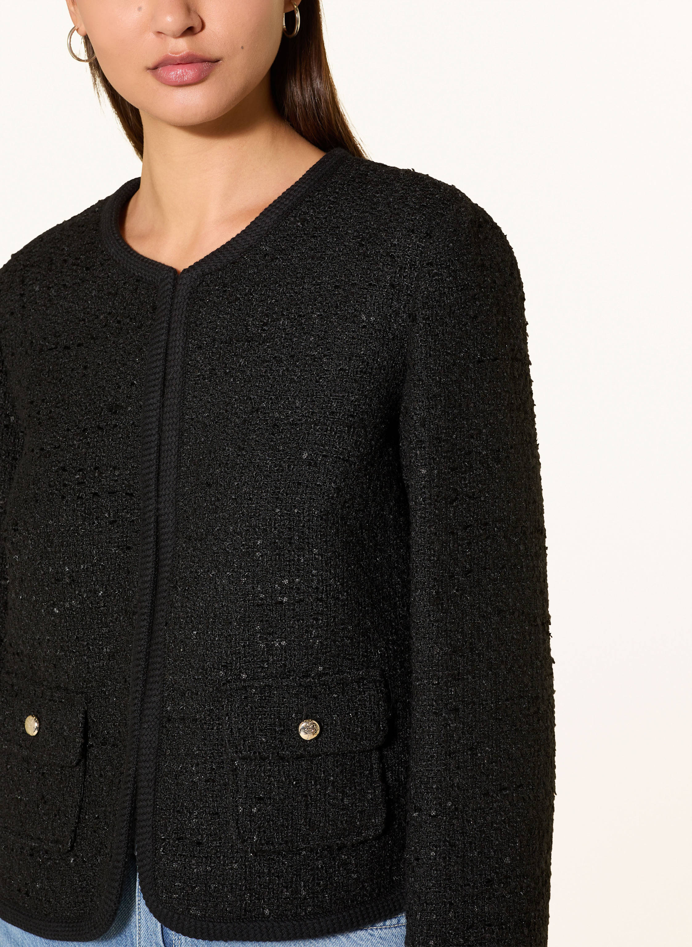 Thumbnail - Joop! Kastenjacke Aus Bouclé schwarz